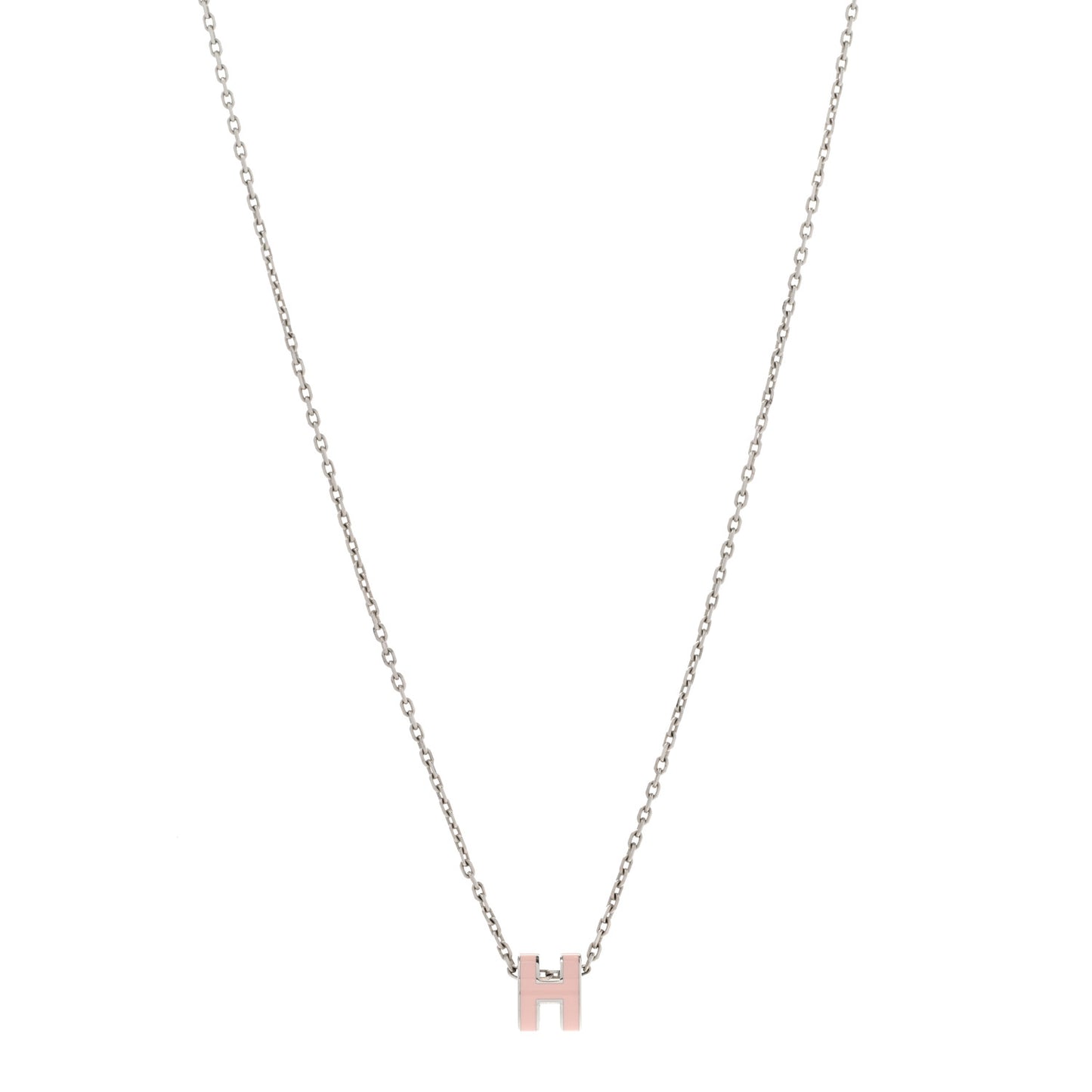 Palladium Mini Pop H Pendant Necklace Rose Dragee