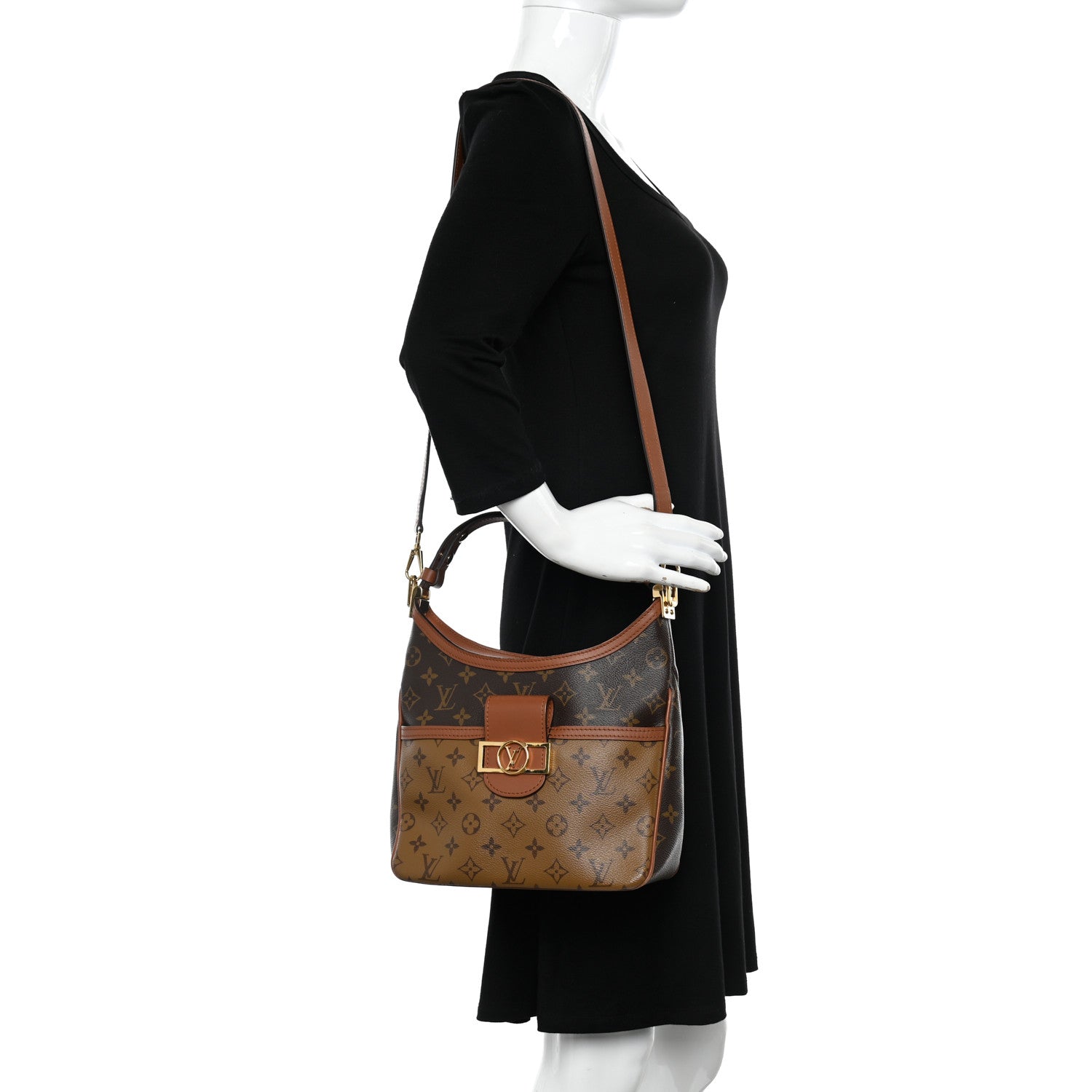 Louis Vuitton Reverse Monogram Dauphine Hobo PM 2 of 10