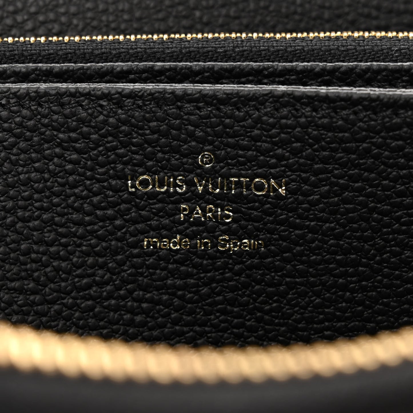 Empreinte Monogram Giant Zippy Wallet Black Beige