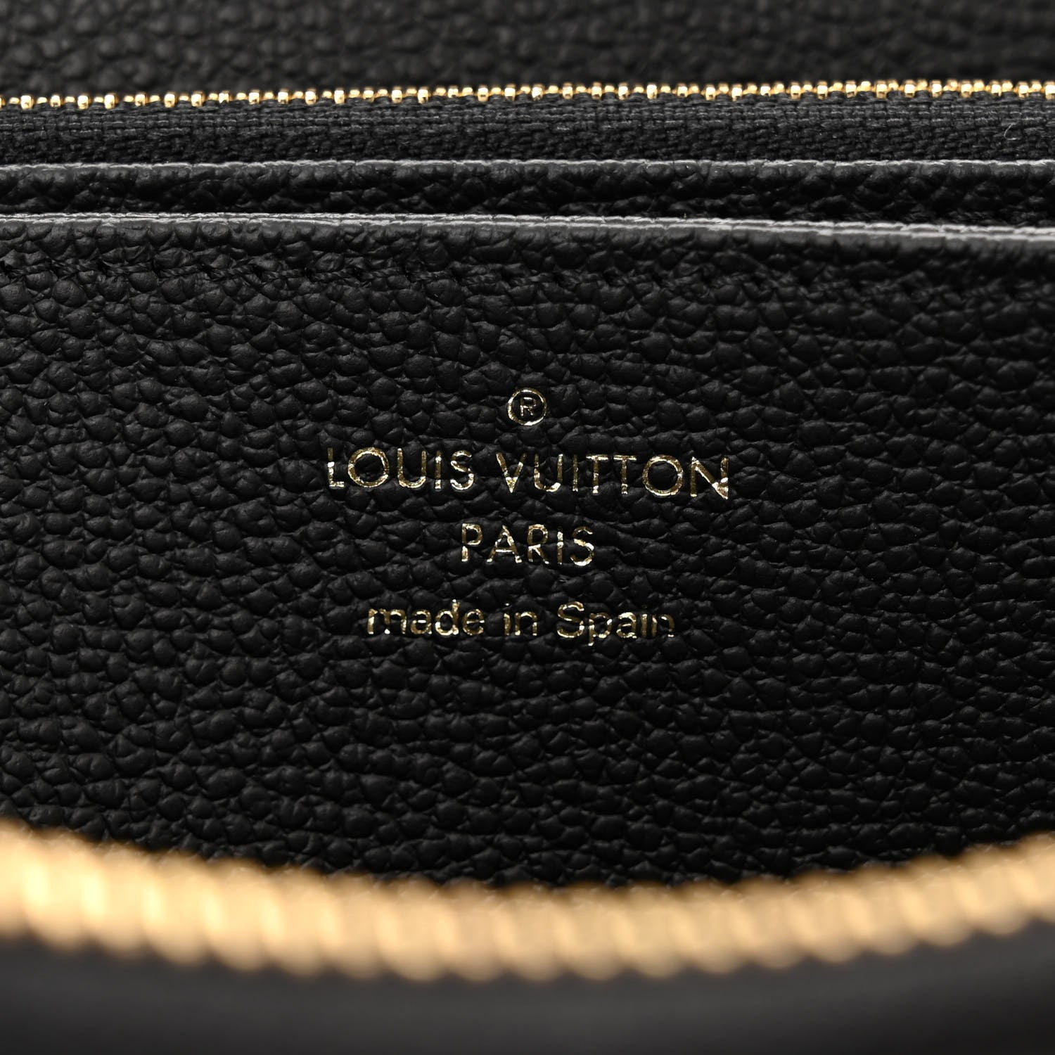 Louis Vuitton Empreinte Monogram Giant Zippy Wallet Black Beige 6 of 9