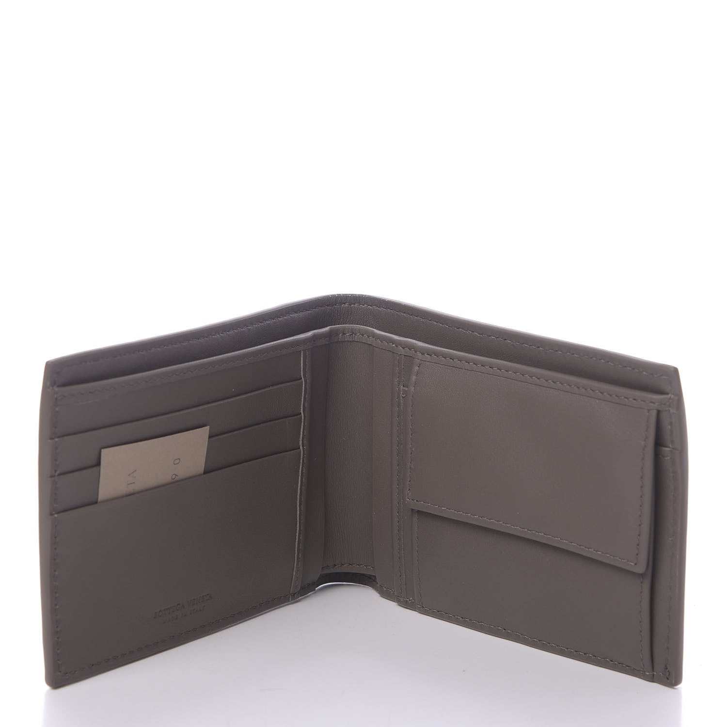 Bottega Veneta Nappa Intrecciato Coin Purse Bi-Fold Wallet Grey 5 of 7