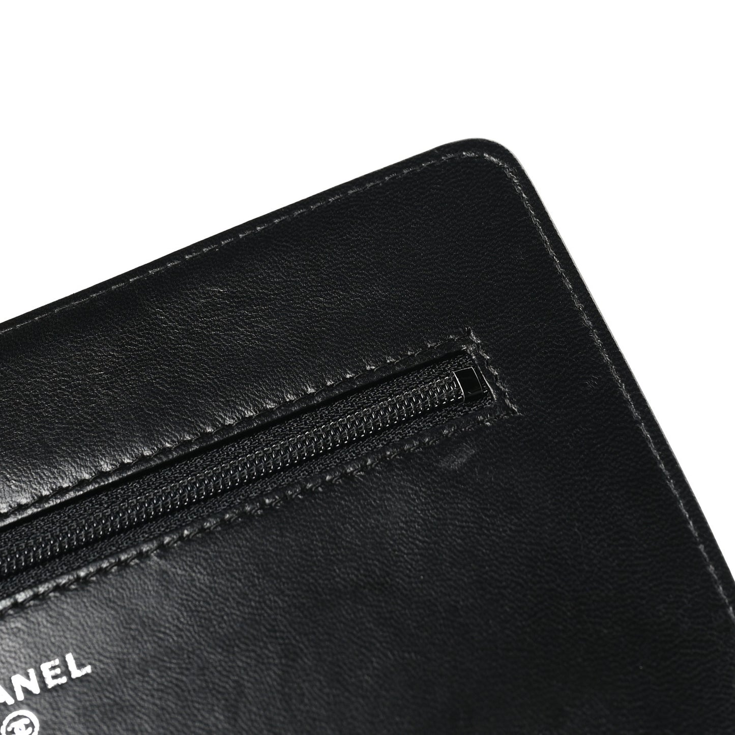 Lambskin Quilted Boy Wallet On Chain WOC Black