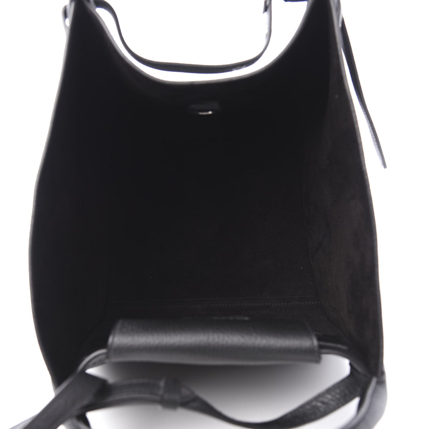 Supple Grained Calfskin Small Long Strap Big Bag Anthracite