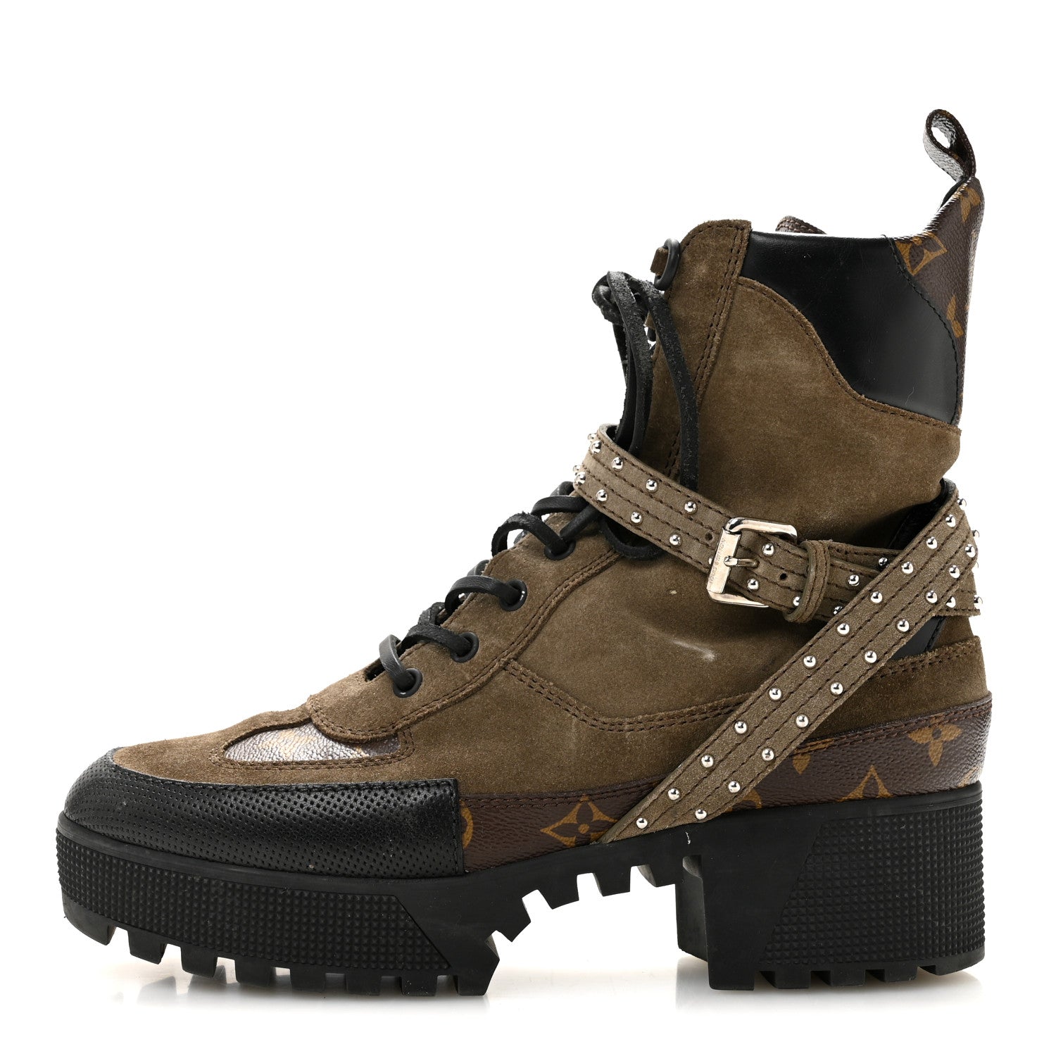 Louis Vuitton Suede Calfskin Monogram Laureate Platform Desert