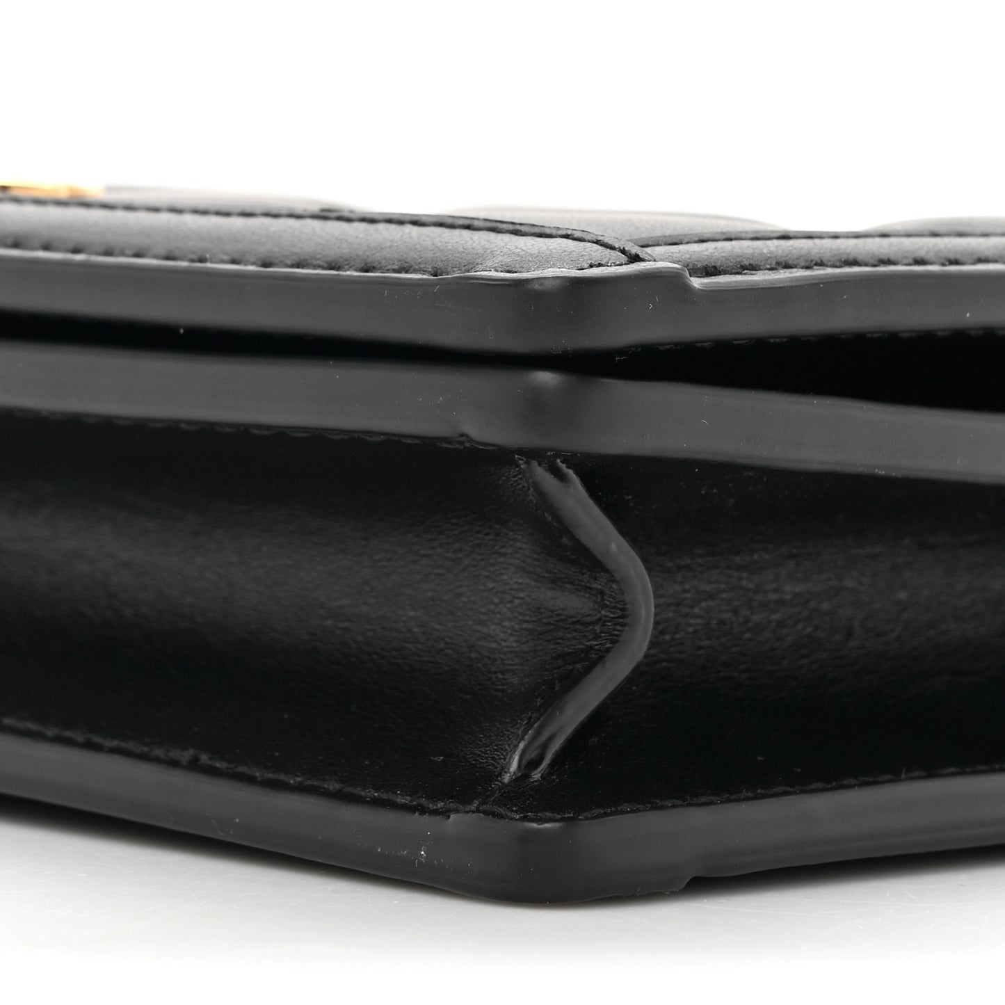 Calfskin GG Matelasse Chain Wallet Black