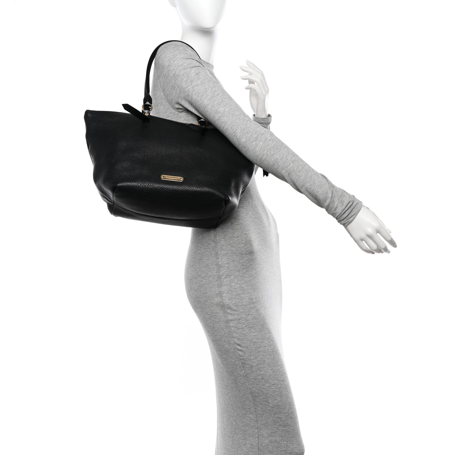 Burberry London Grainy Calfskin Small Salisbury Tote Black 2 of 19