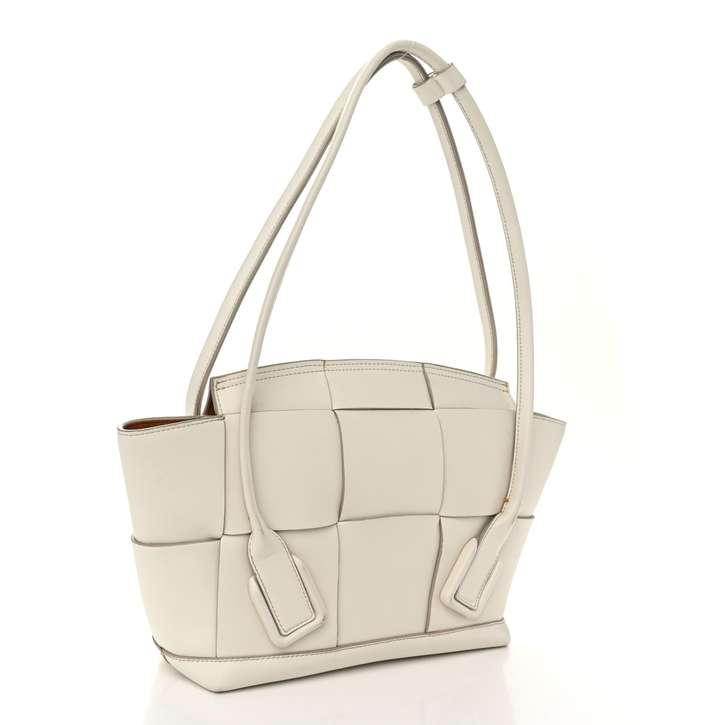 French Calfskin Maxi Intrecciato Small Arco Bianco