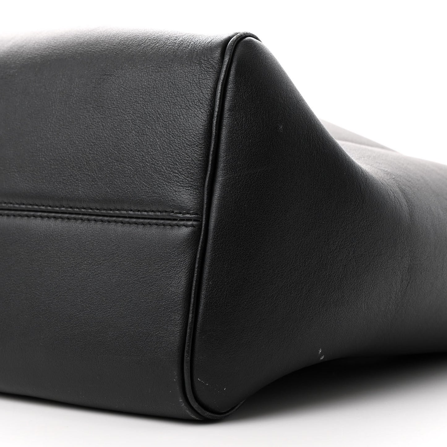 Smooth Calfskin Cuir Triomphe Cabas Drawstring Black
