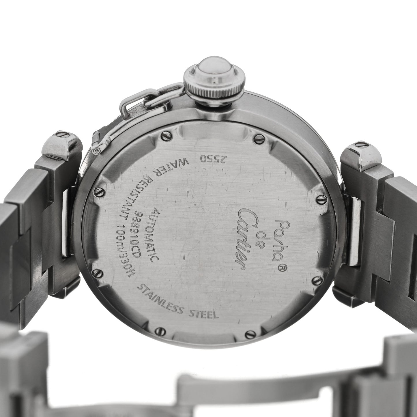 Stainless Steel 35mm Pasha C Big Date Automatic Watch Black