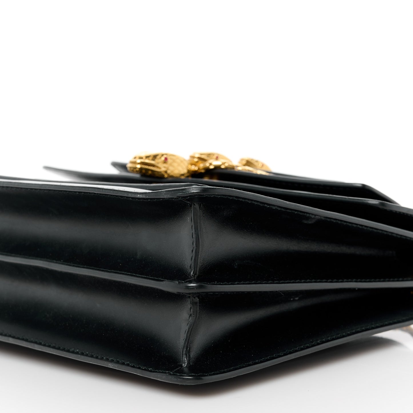 X ALEXANDER WANG Lambskin Serpenti Forever Flap Black