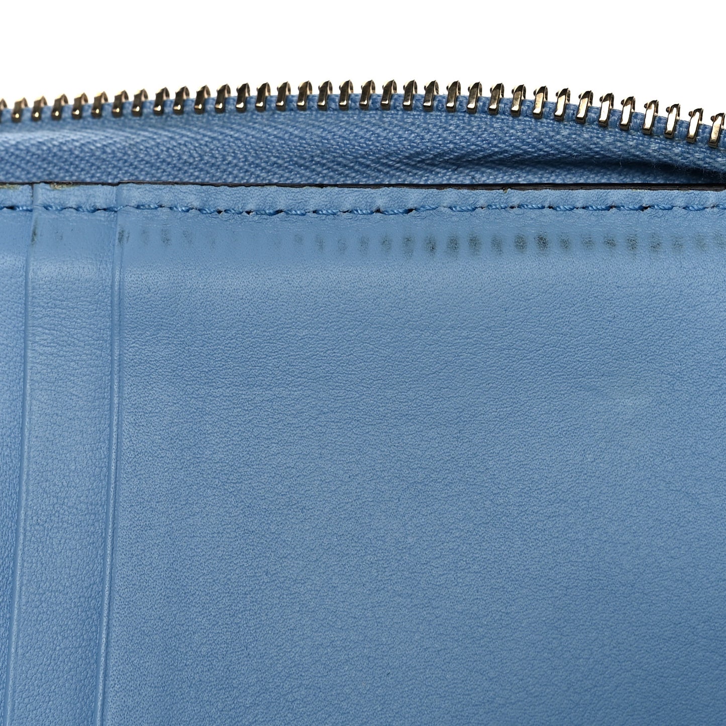 Soft Microguccissima Zip Around Organizer Wallet Mineral Blue