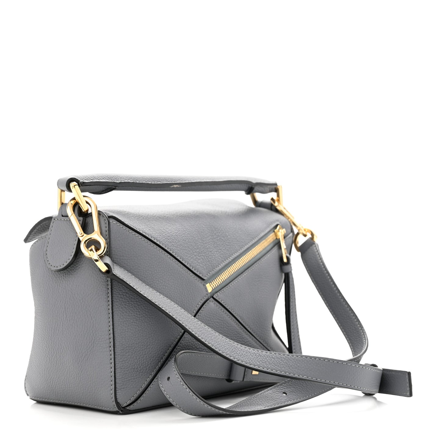Calfskin Medium Puzzle Bag Grey
