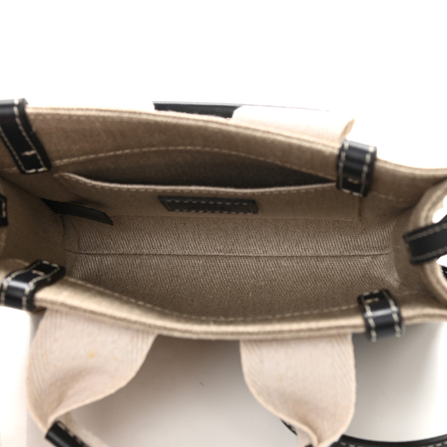 Chloe Cotton Calfskin Mini Woody Ribbon Tote White Blue 4 of 9