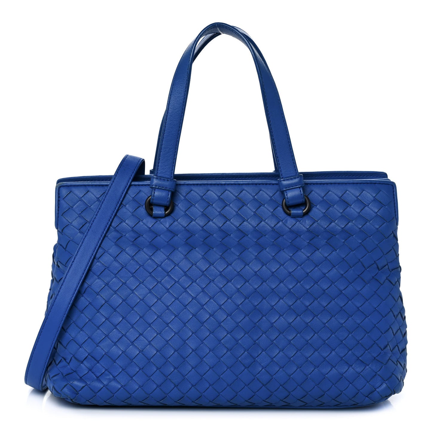 Nappa Intrecciato Small Accordion Tote Blue