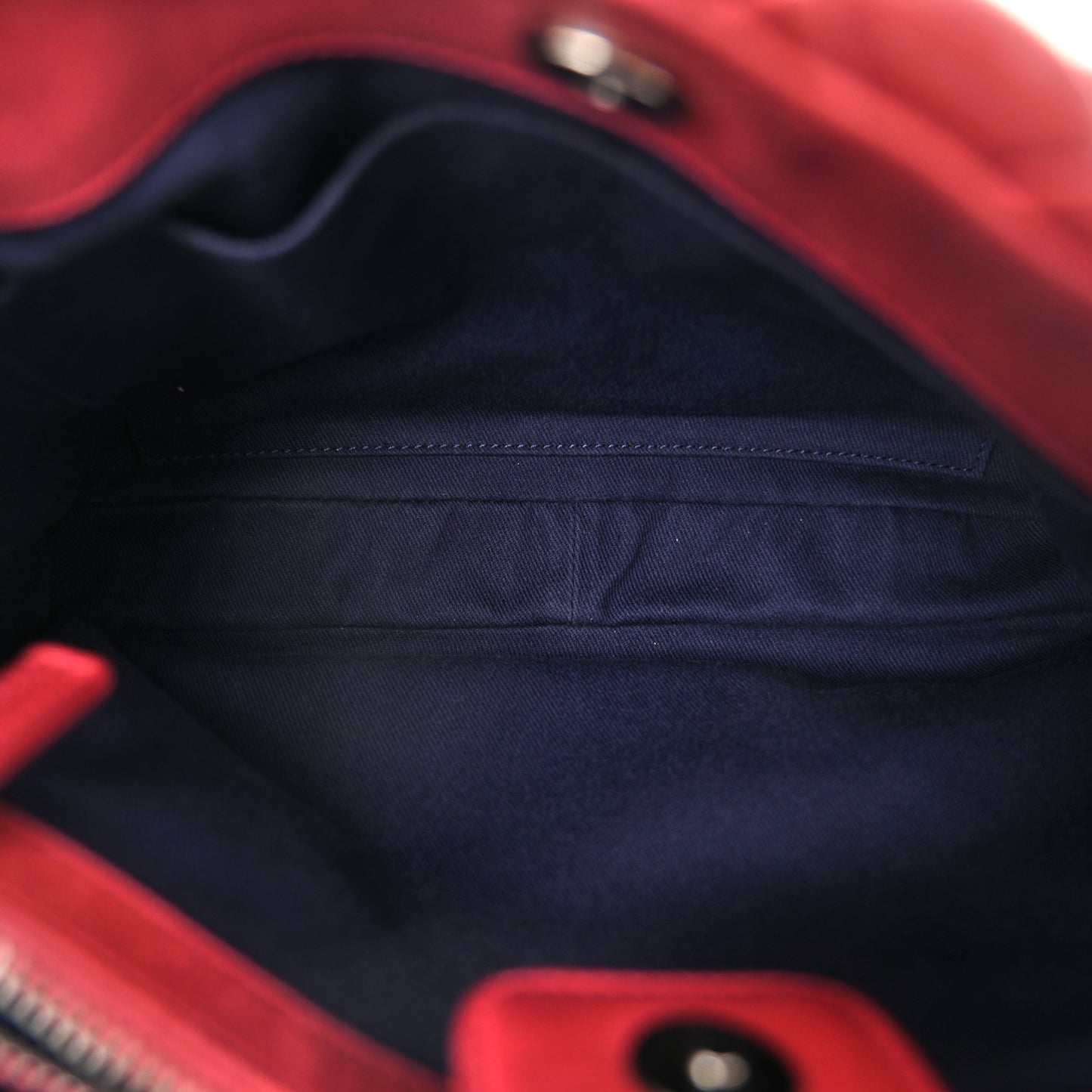 Iridescent Calfskin Small New Bubble Quilt Tote Red