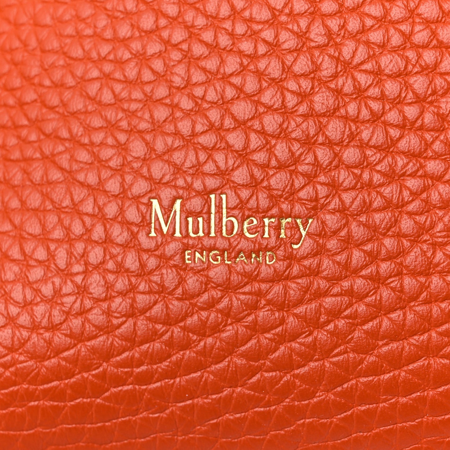 Heavy Grain Small Iris Tote Coral Orange