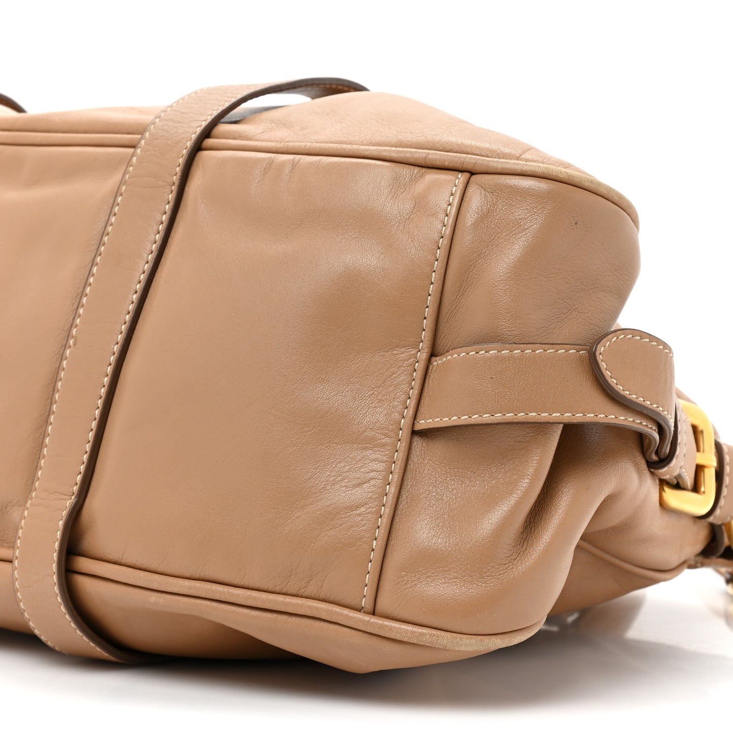 Soft Calfskin Shopping Satchel Sabbia