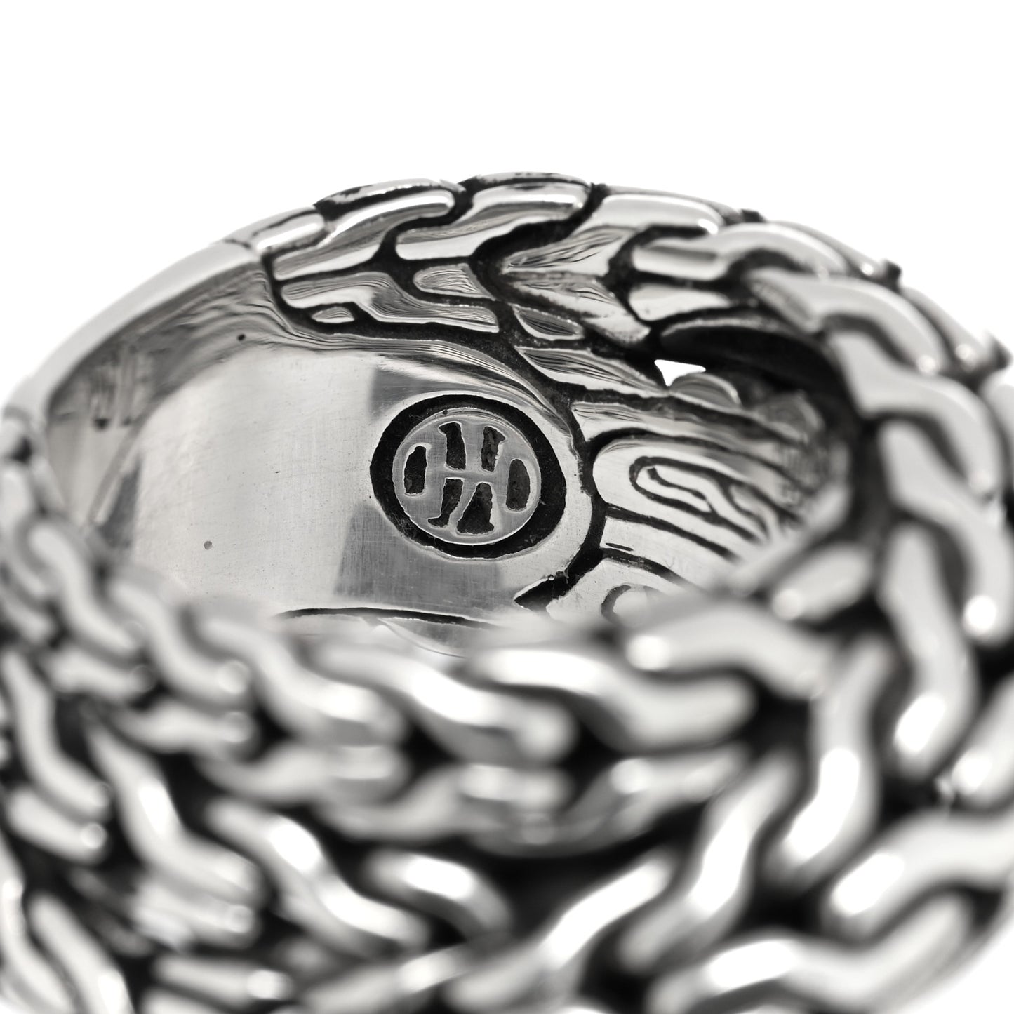 Sterling Silver Classic Chain Tiga Overlap Ring 54 7