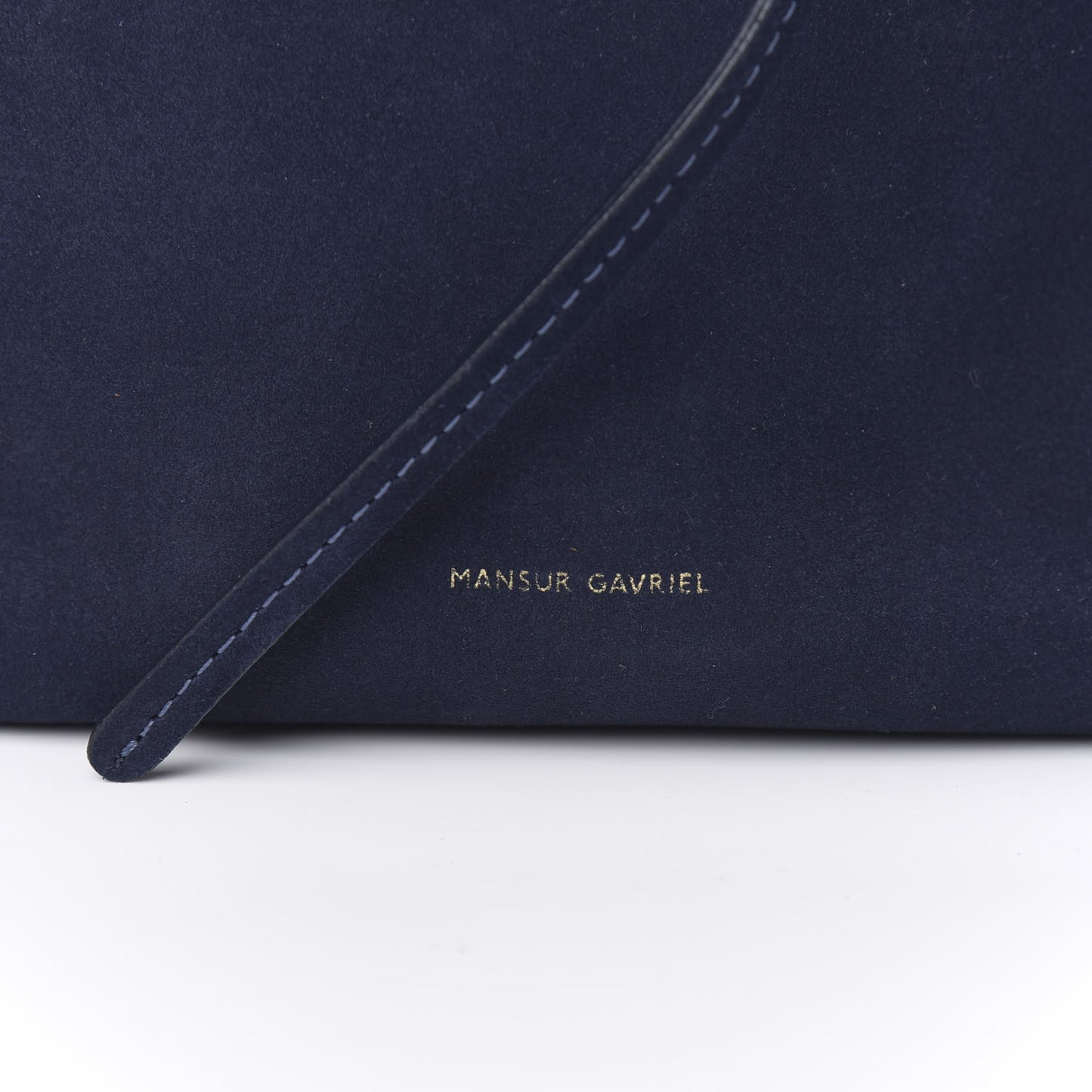 Suede Mini Mini Bucket Bag Navy