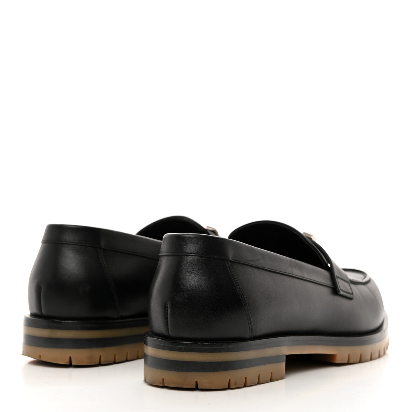 Calfskin Womens Faubourg Loafers 38.5 Black