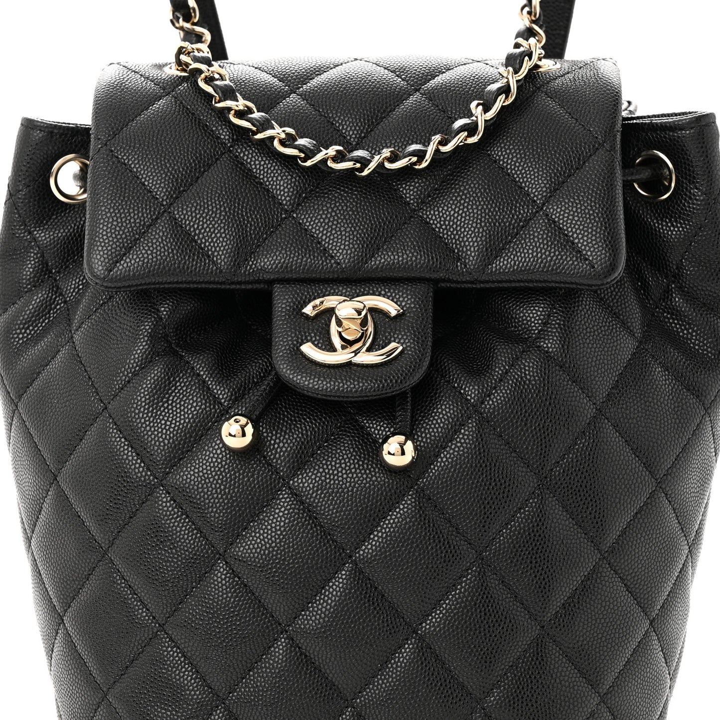 Caviar Quilted Mini Urban Spirit Backpack Black