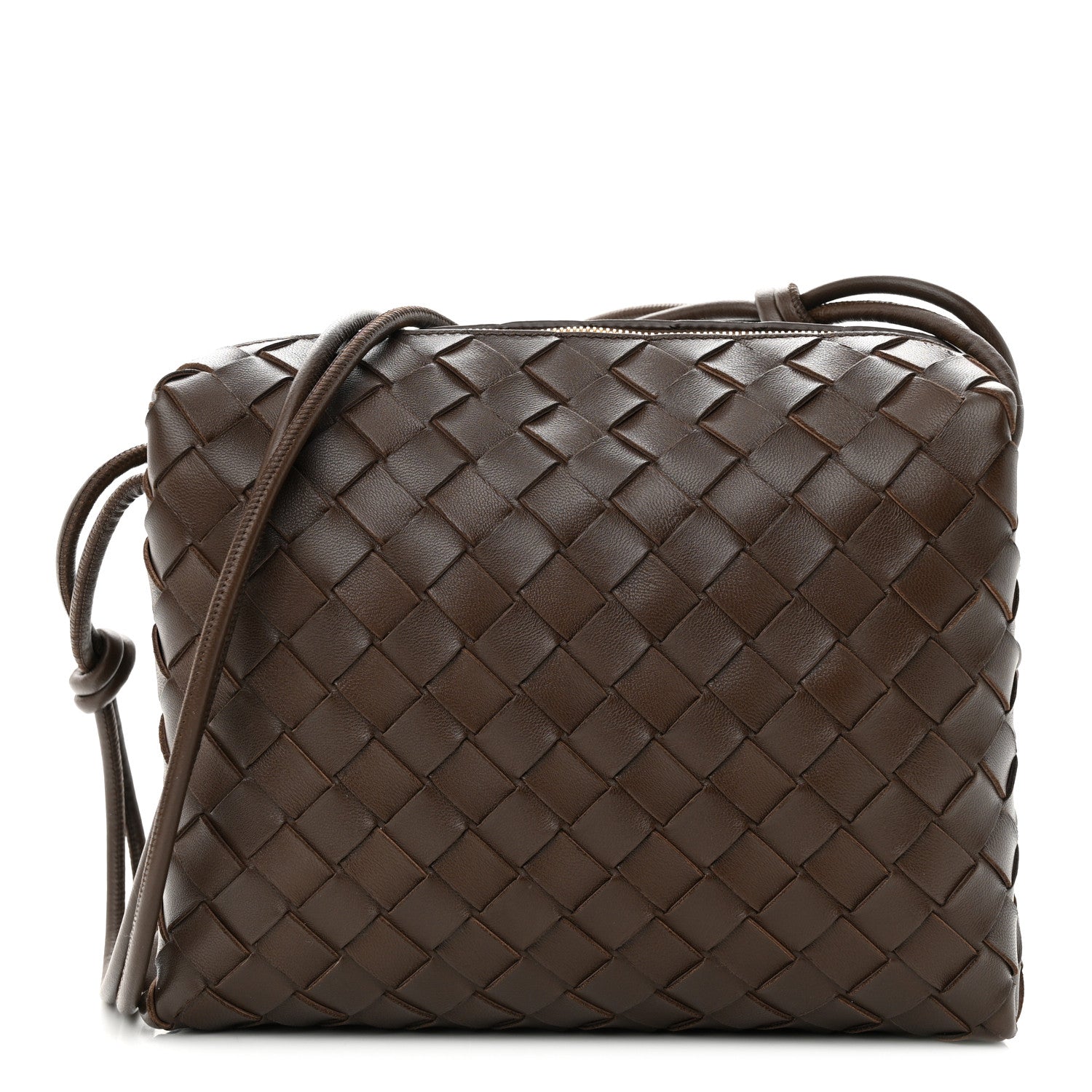 Bottega Veneta Nappa Intrecciato Small Loop Camera Bag Fondant