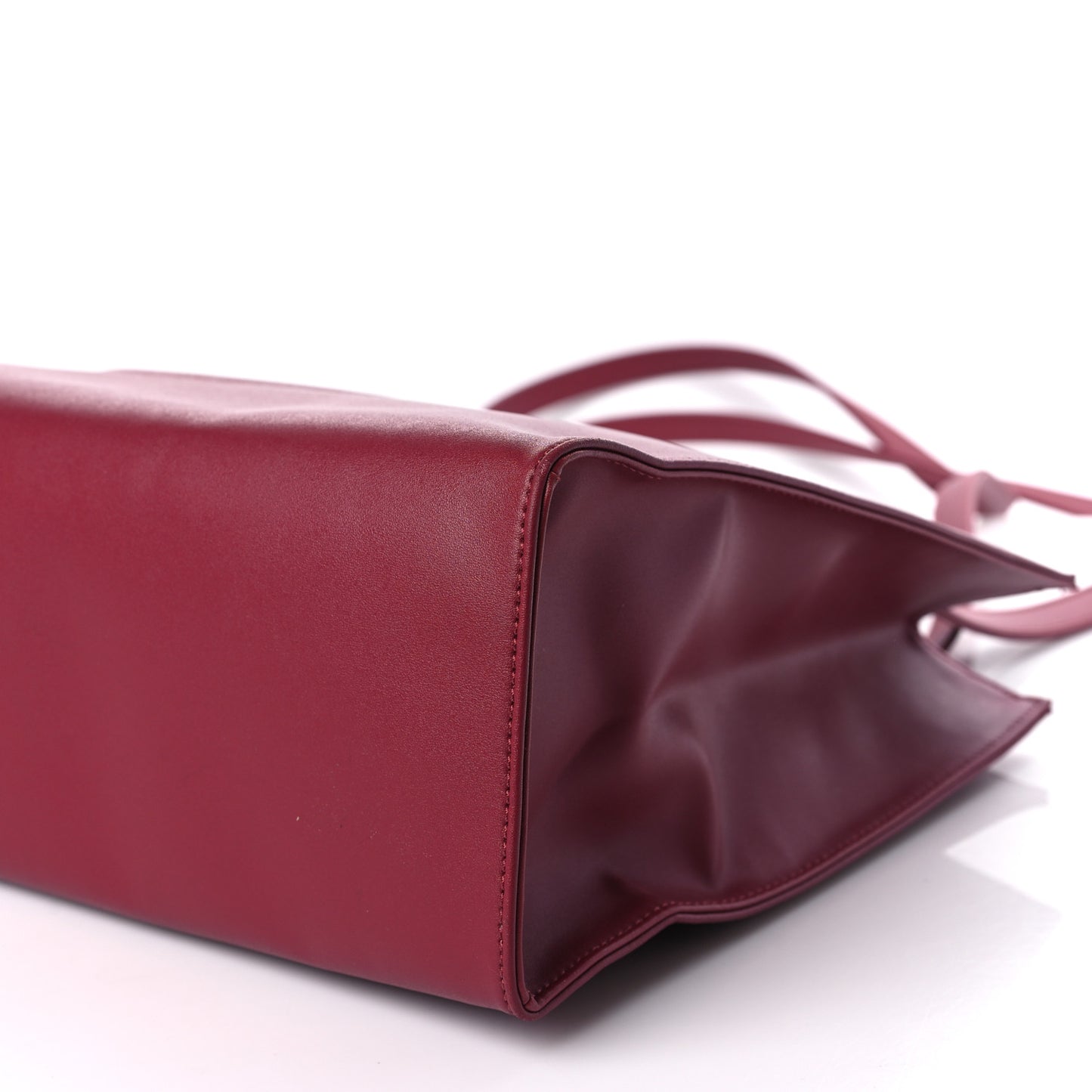 Vegan Leather Medium Shopping Bag Oxblood