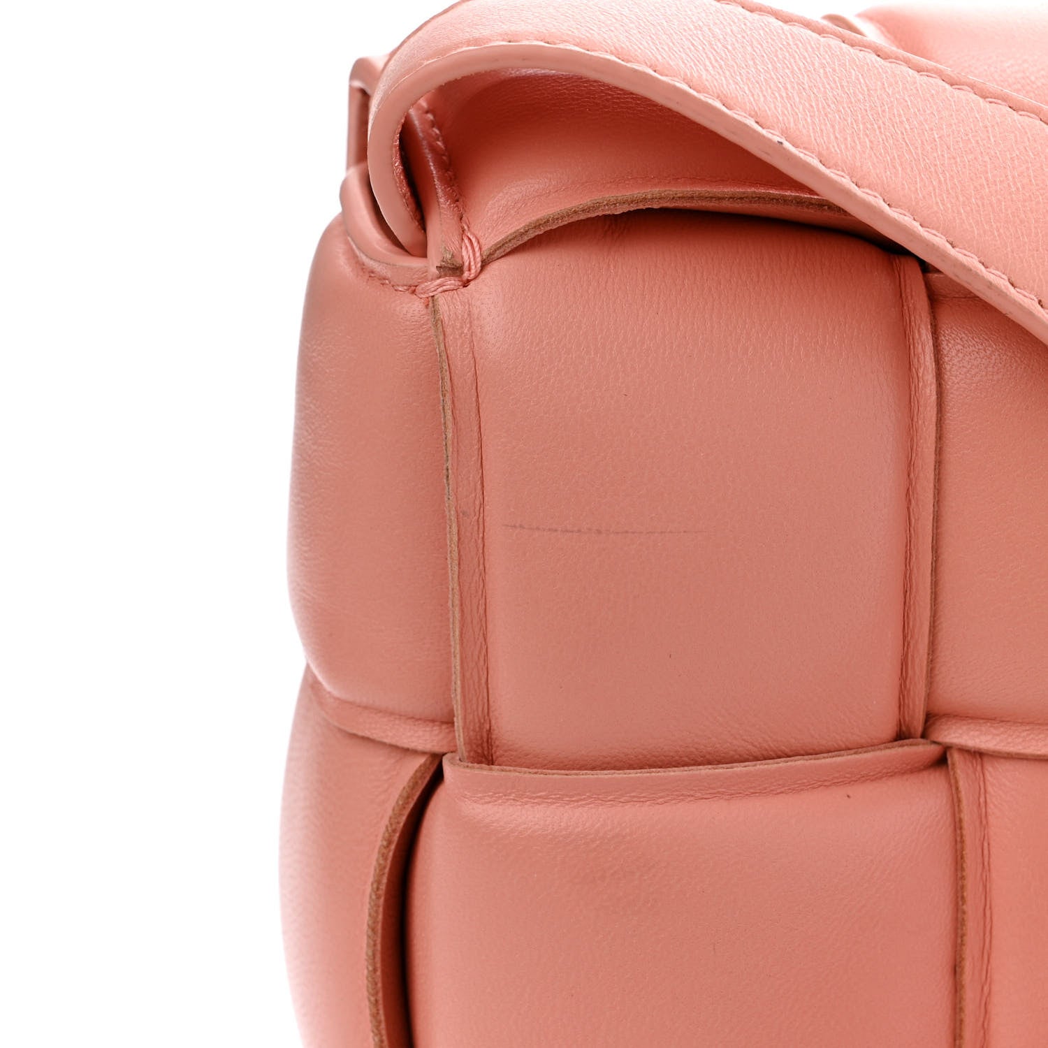 Bottega Veneta Nappa Maxi Intreccio Padded Cassette Crossbody Bag Peachy 11 of 11