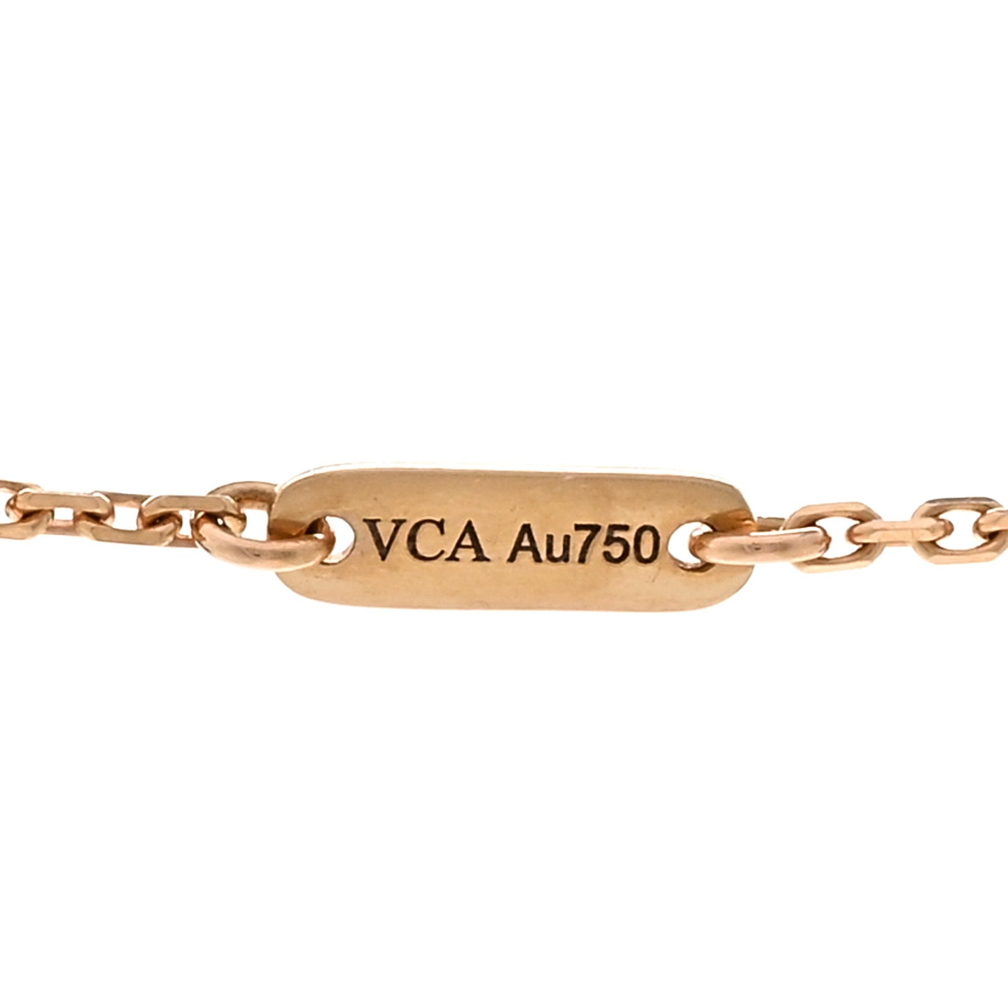 18K Rose Gold Carnelian Sweet Alhambra Pendant Necklace