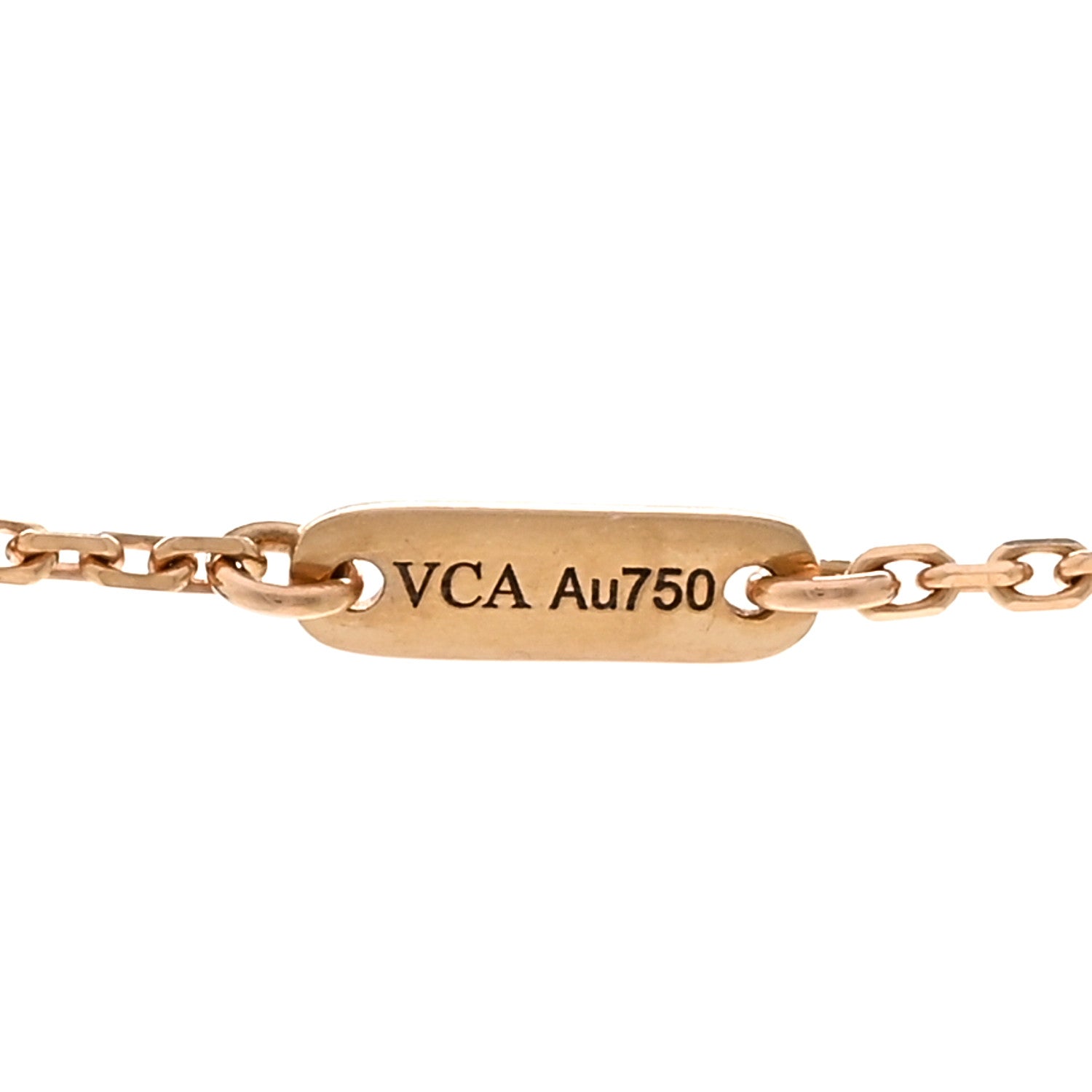 Van Cleef & Arpels 18K Rose Gold Carnelian Sweet Alhambra Pendant Necklace 5 of 6