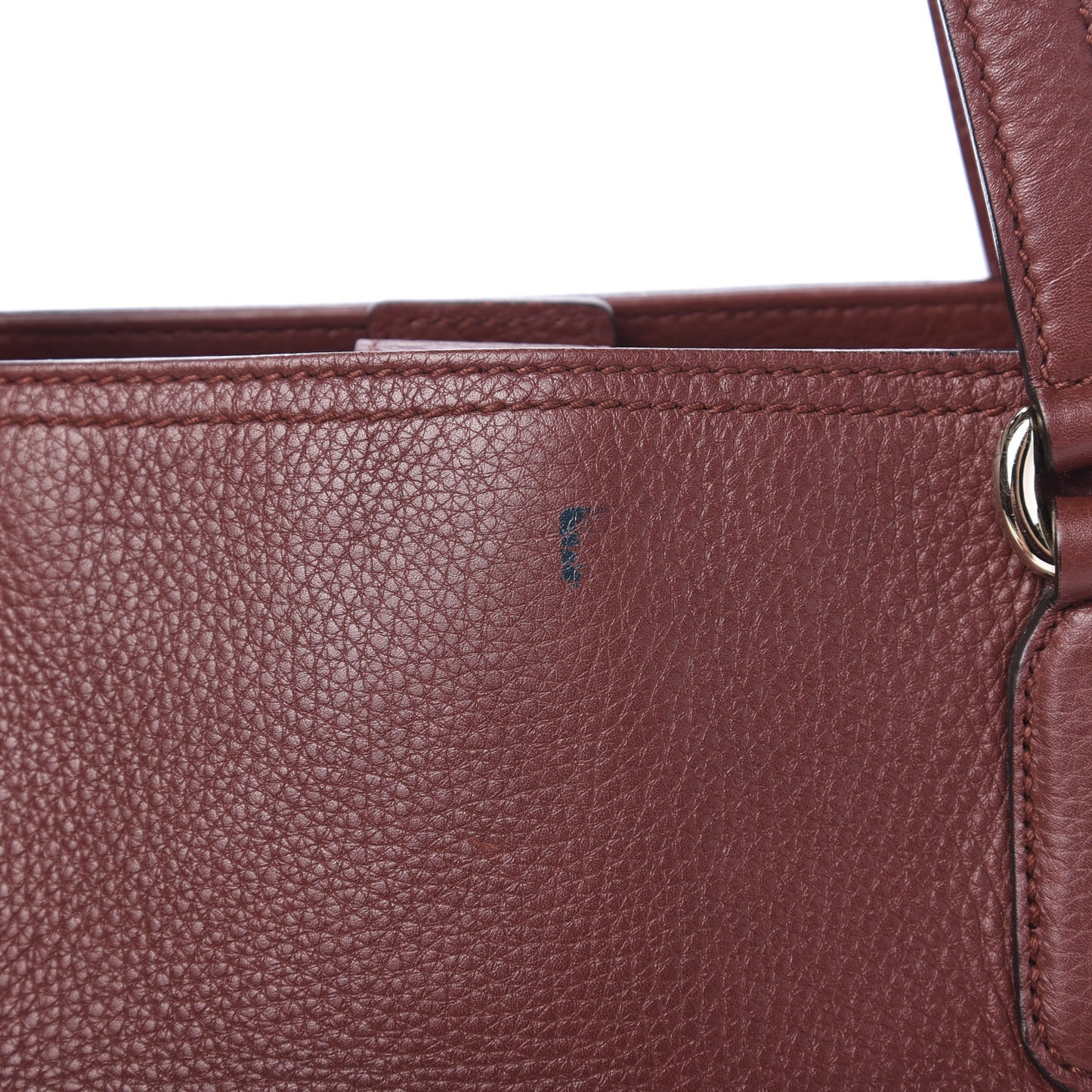 Calfskin Web Medium Dressage Tote Burgundy