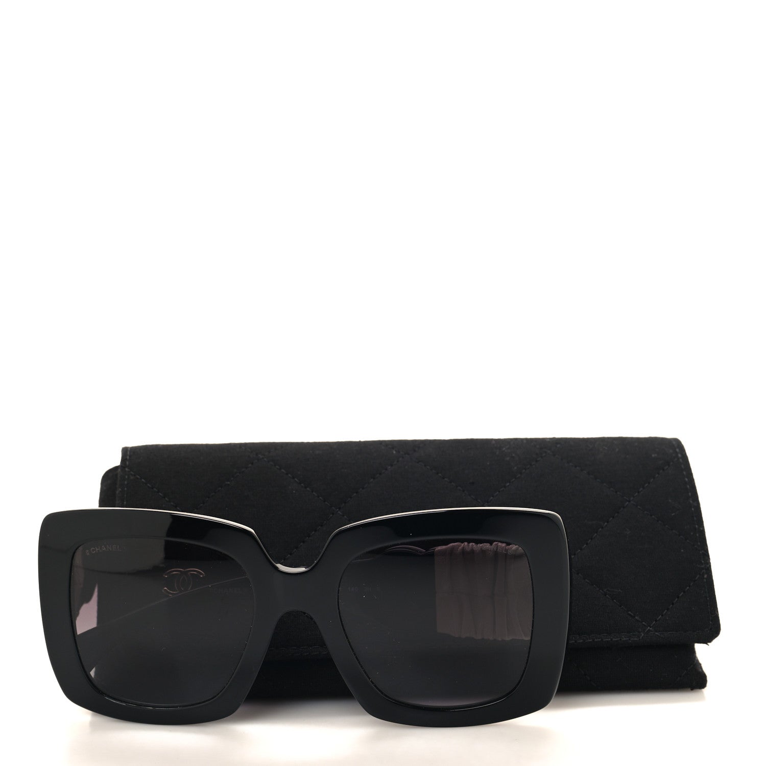 Chanel Acetate Calfskin Square Sunglasses 5474-Q-A Black 8 of 8