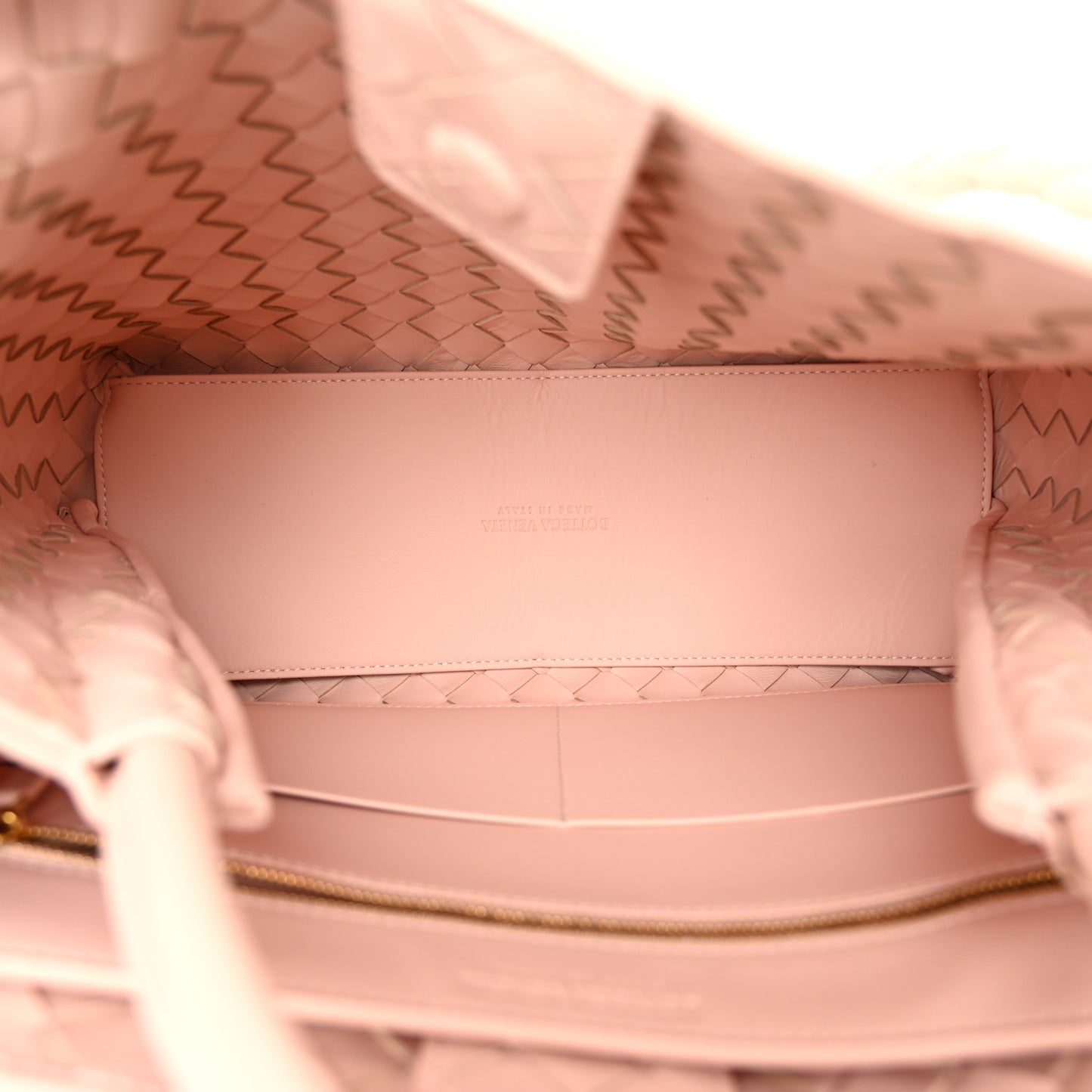 Nappa Intrecciato Medium Andiamo Shoulder Bag Lotus