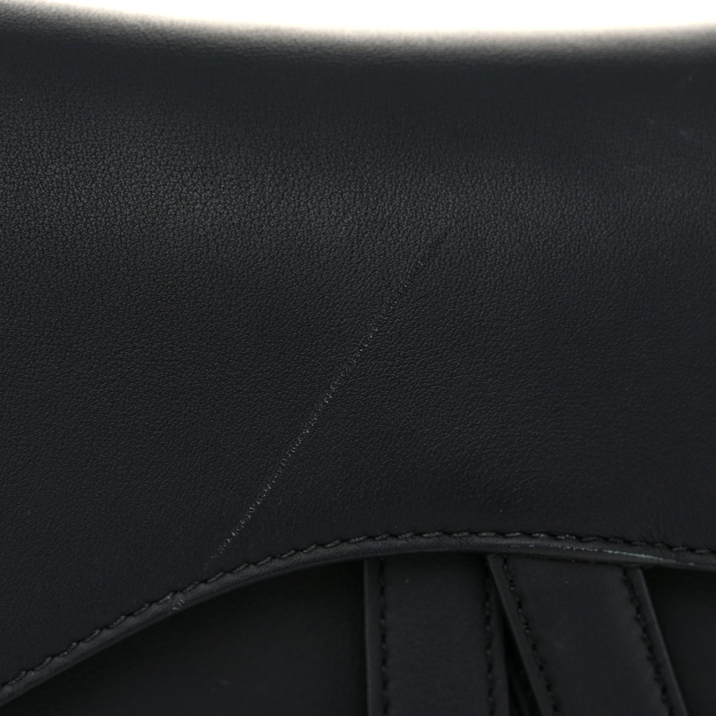 Ultra Matte Calfskin Saddle Bag Black