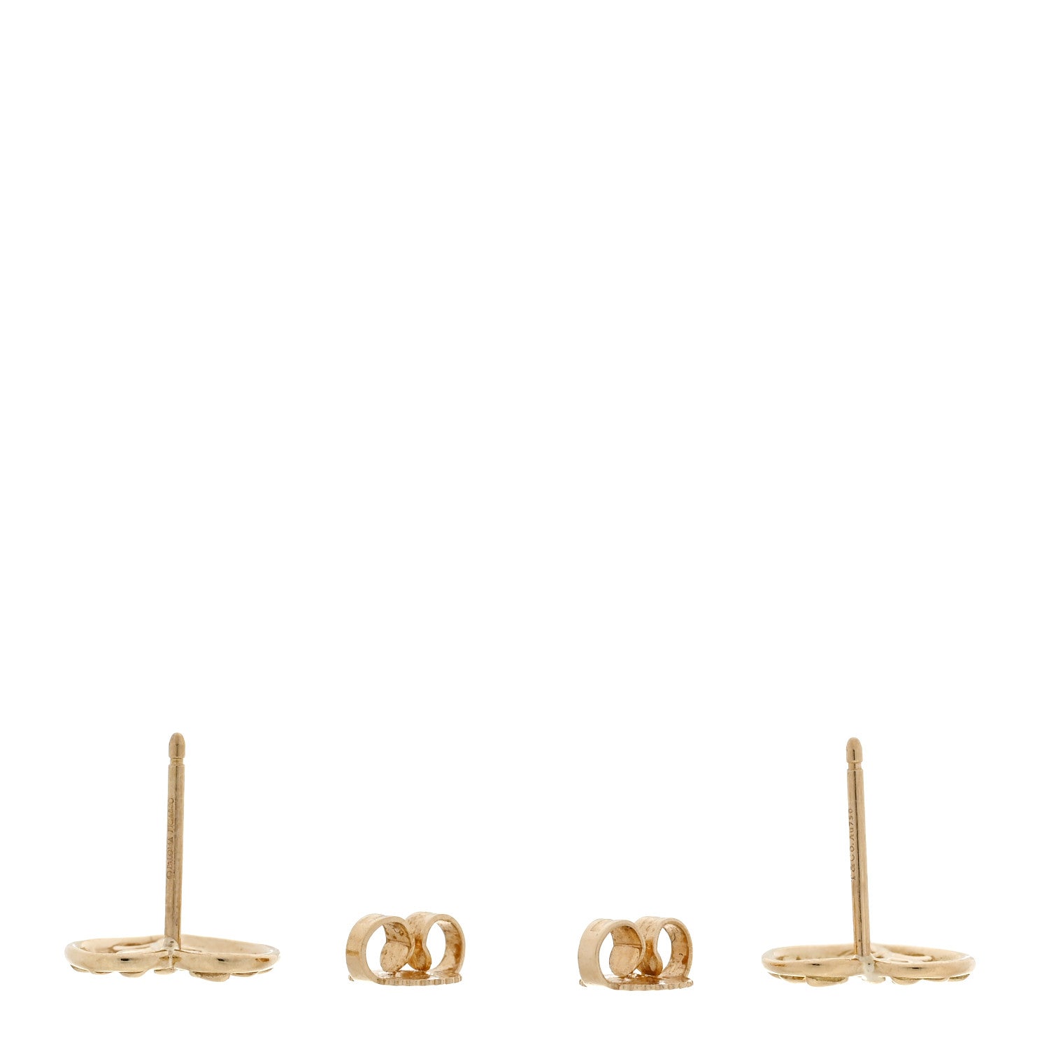 Tiffany 18K Yellow Gold Paloma Picasso Olive Leaf Heart Earrings 3 of 5
