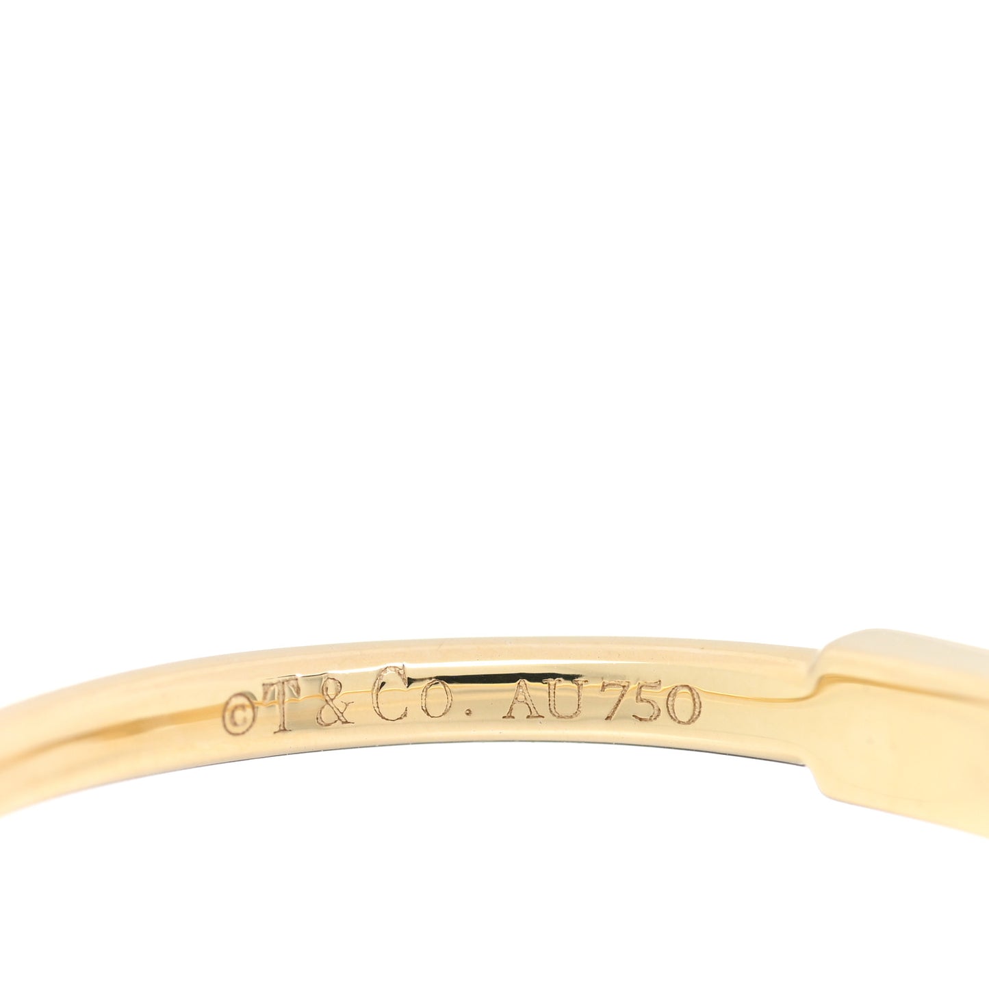 18K Yellow Gold Diamond T Wire Ring 52 6