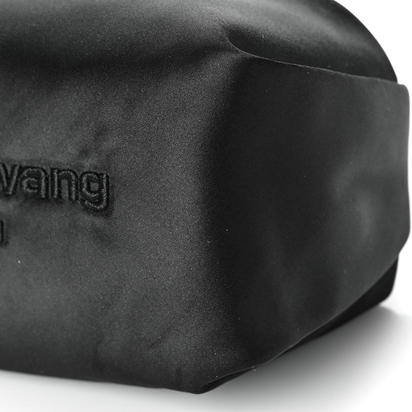 Satin Mini Scrunchie Bag Black