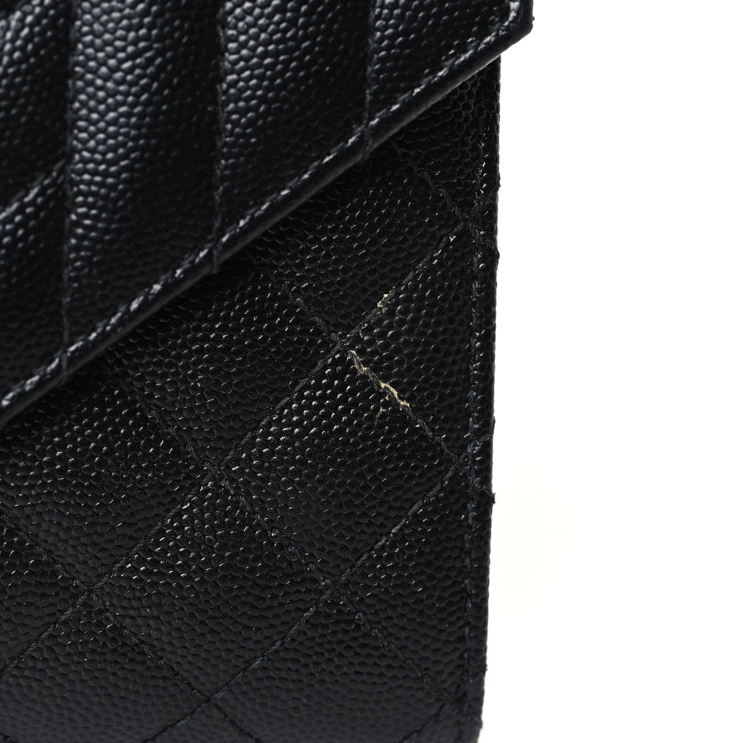 Grain De Poudre Textured Mixed Matelasse Triquilt Small Monogram Satchel Black