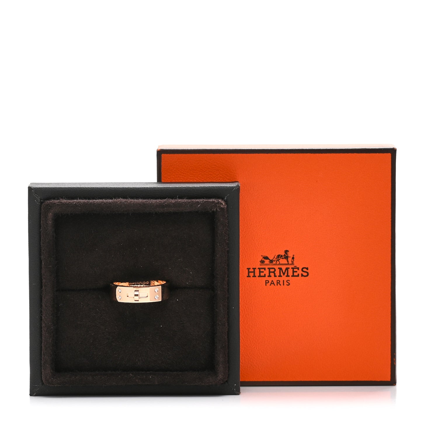 18K Rose Gold Diamond PM Kelly Ring 52 6