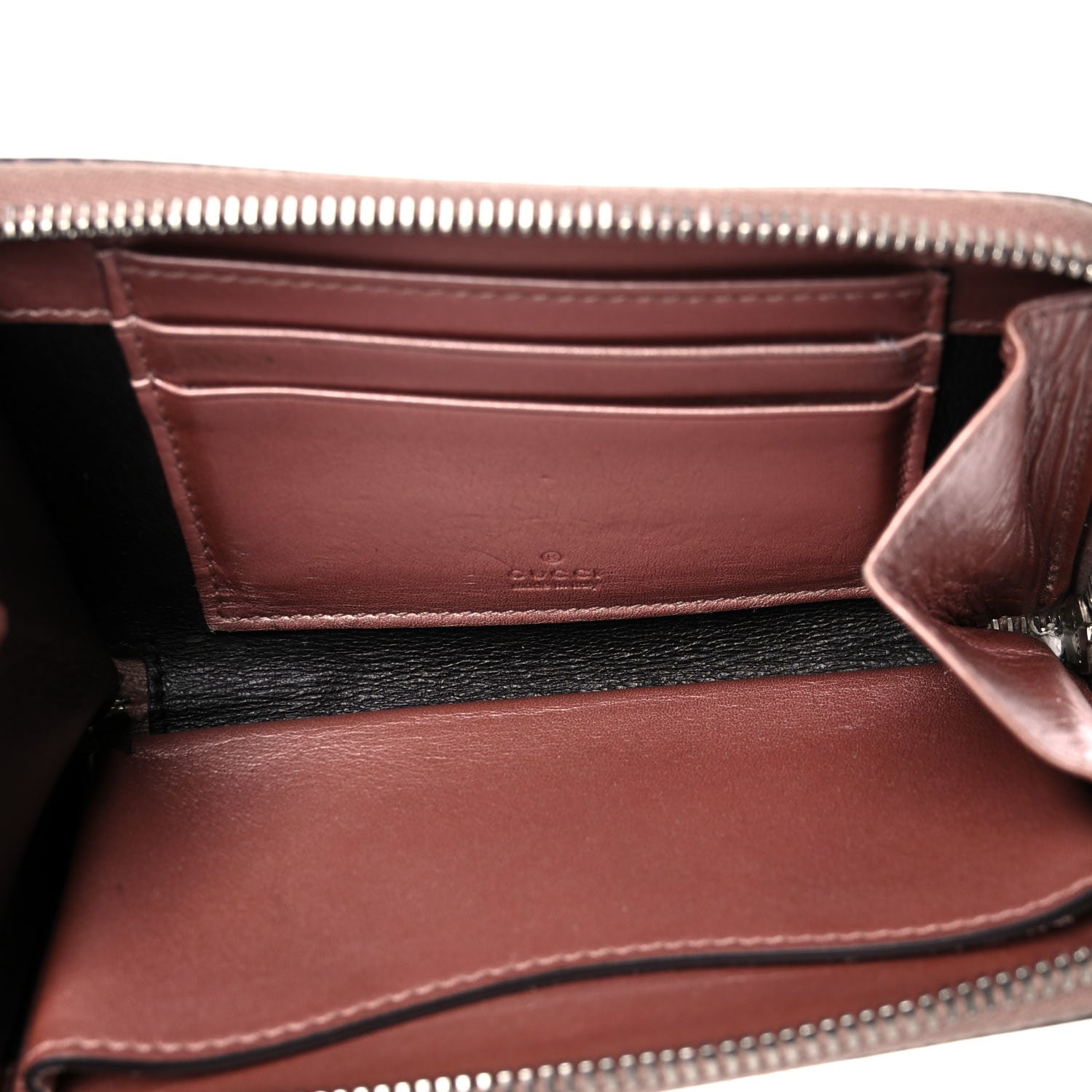 Gucci Patent Microguccissima Zip Around Wallet Pink 5 of 16