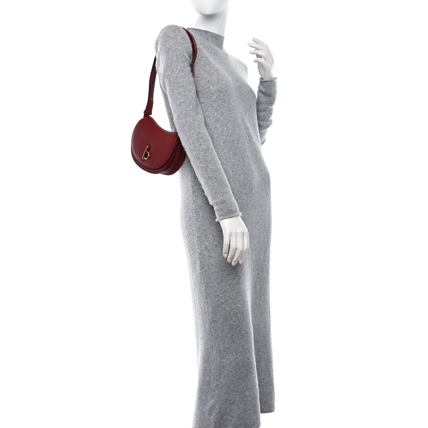 Calfskin Mini Rocking Horse Crossbody Dark Red