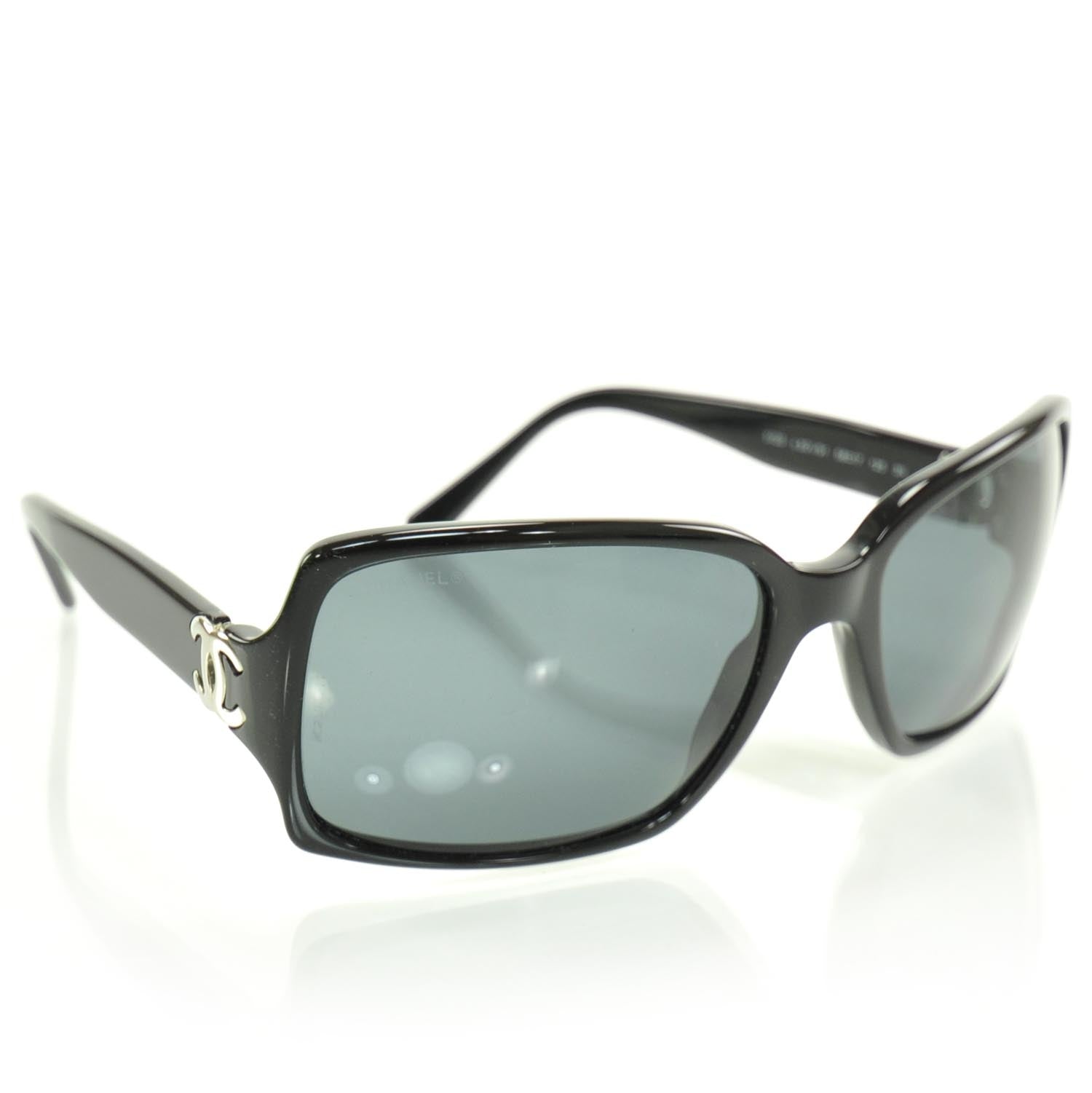 Chanel CC Sunglasses 5030 Black 25371 – FASHIONPHILE