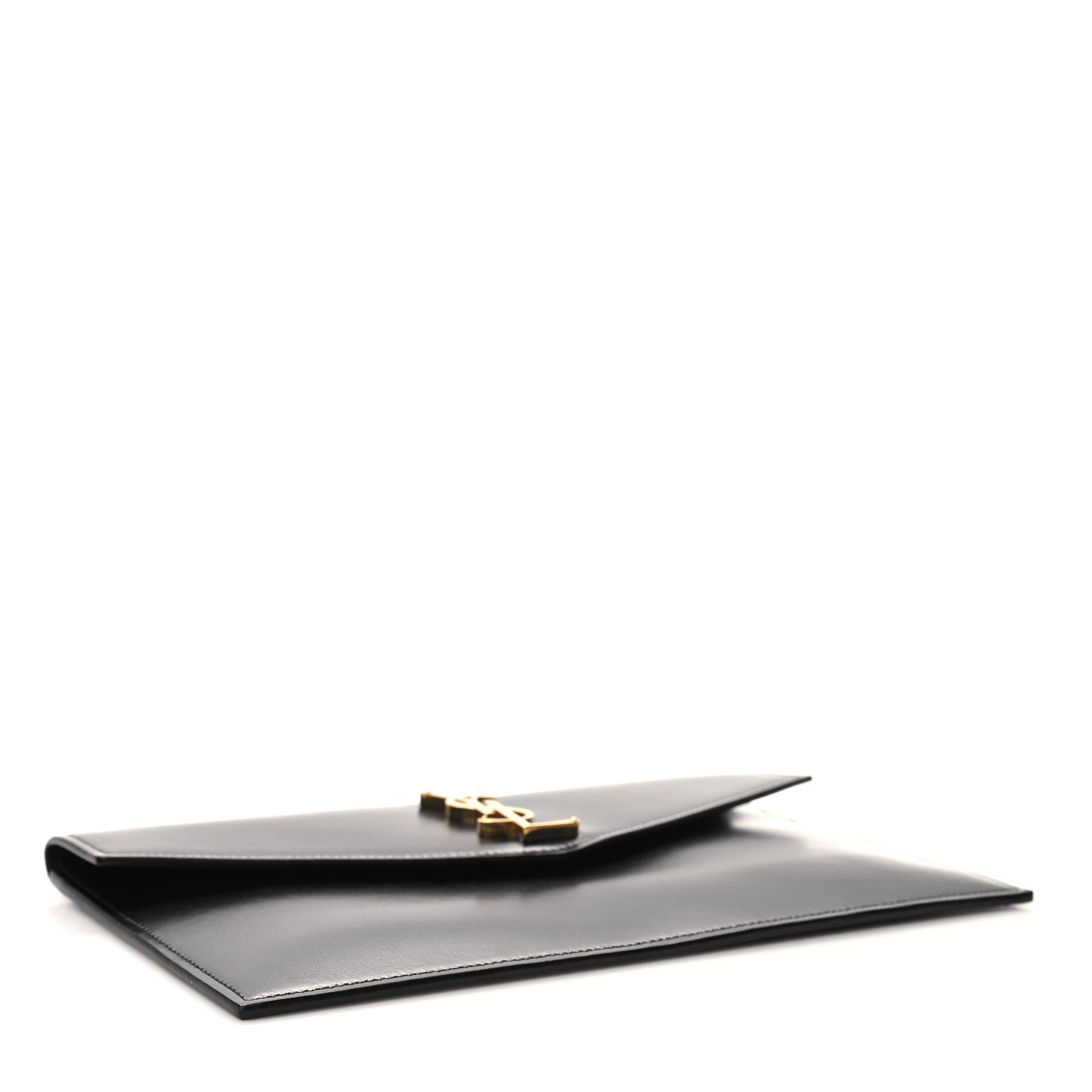 Smooth Shiny Calfskin Monogram Uptown Pouch Black