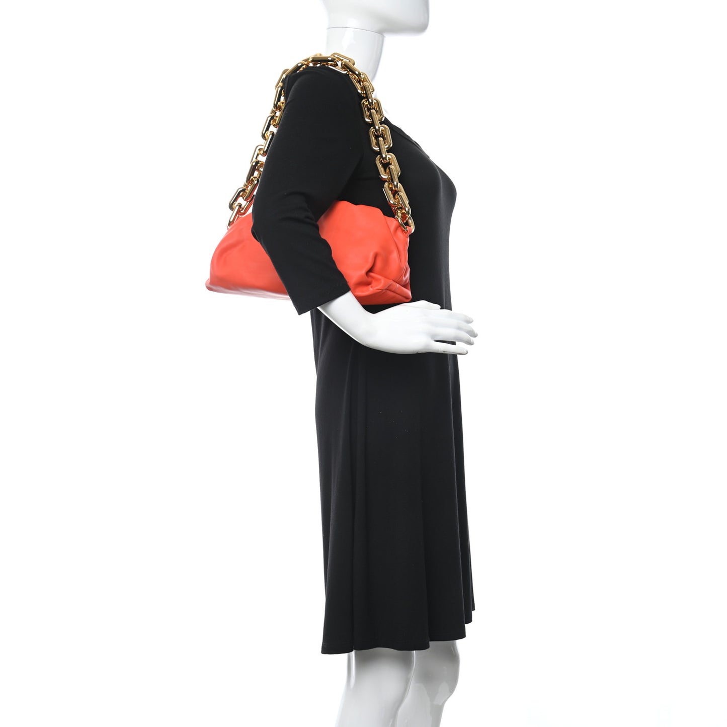 Calfskin The Pouch Chain Orange