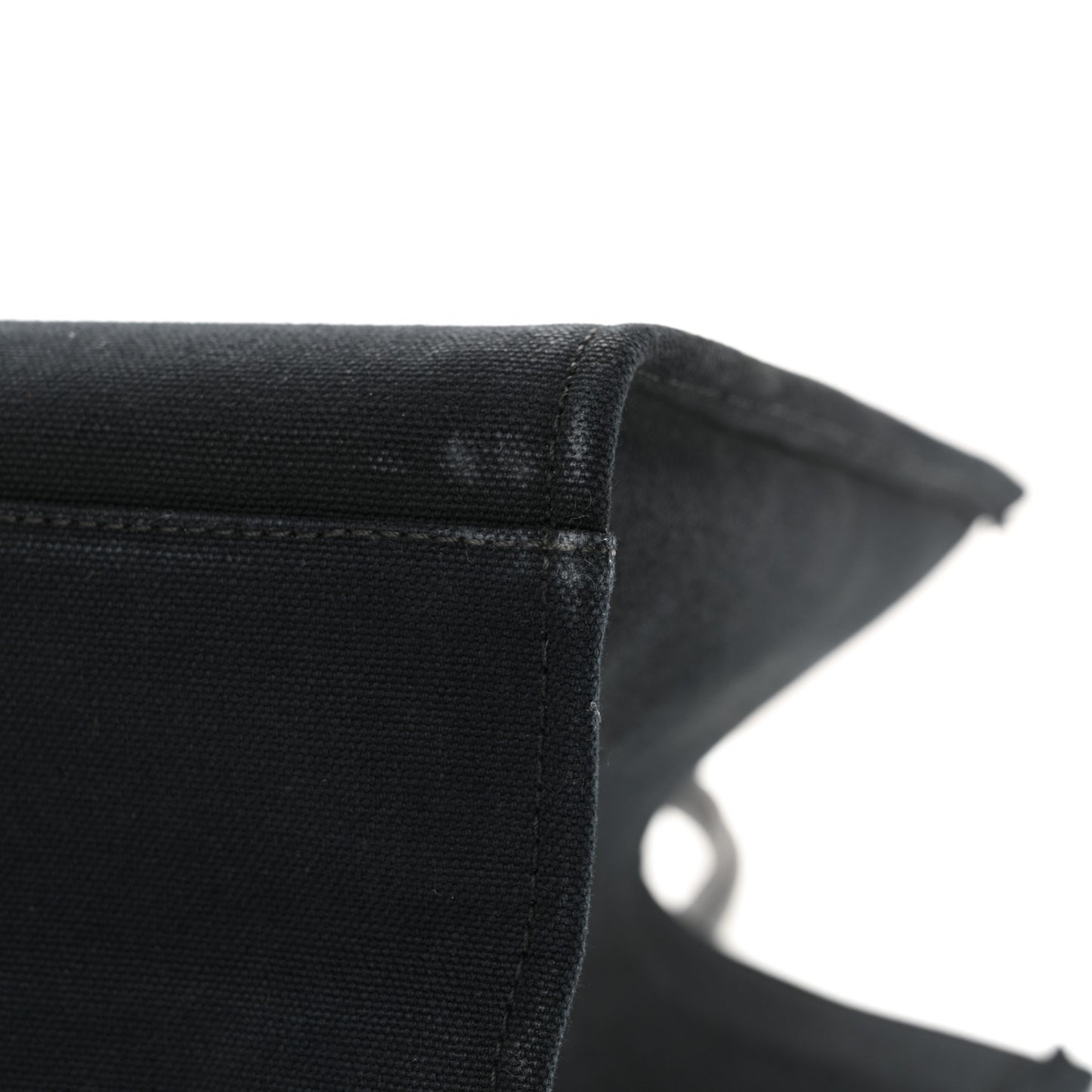 Canvas Suppler Calfskin Cabas GV Signature Tote Black