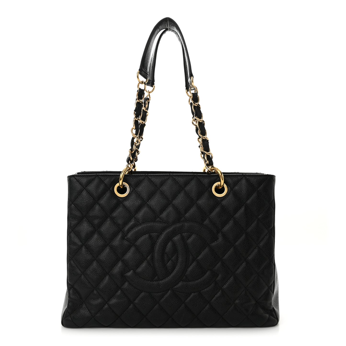 Caviar Quilted Grand Shopping Tote GST Black