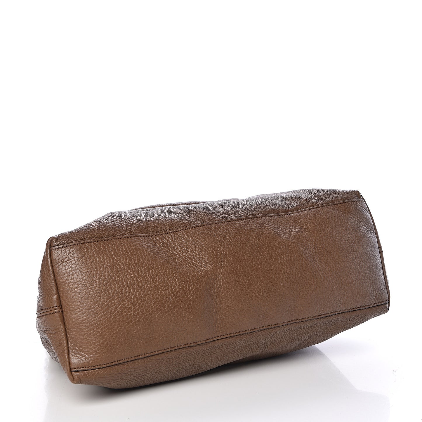 Pebbled Calfskin Medium Soho Chain Shoulder Bag Maple Brown