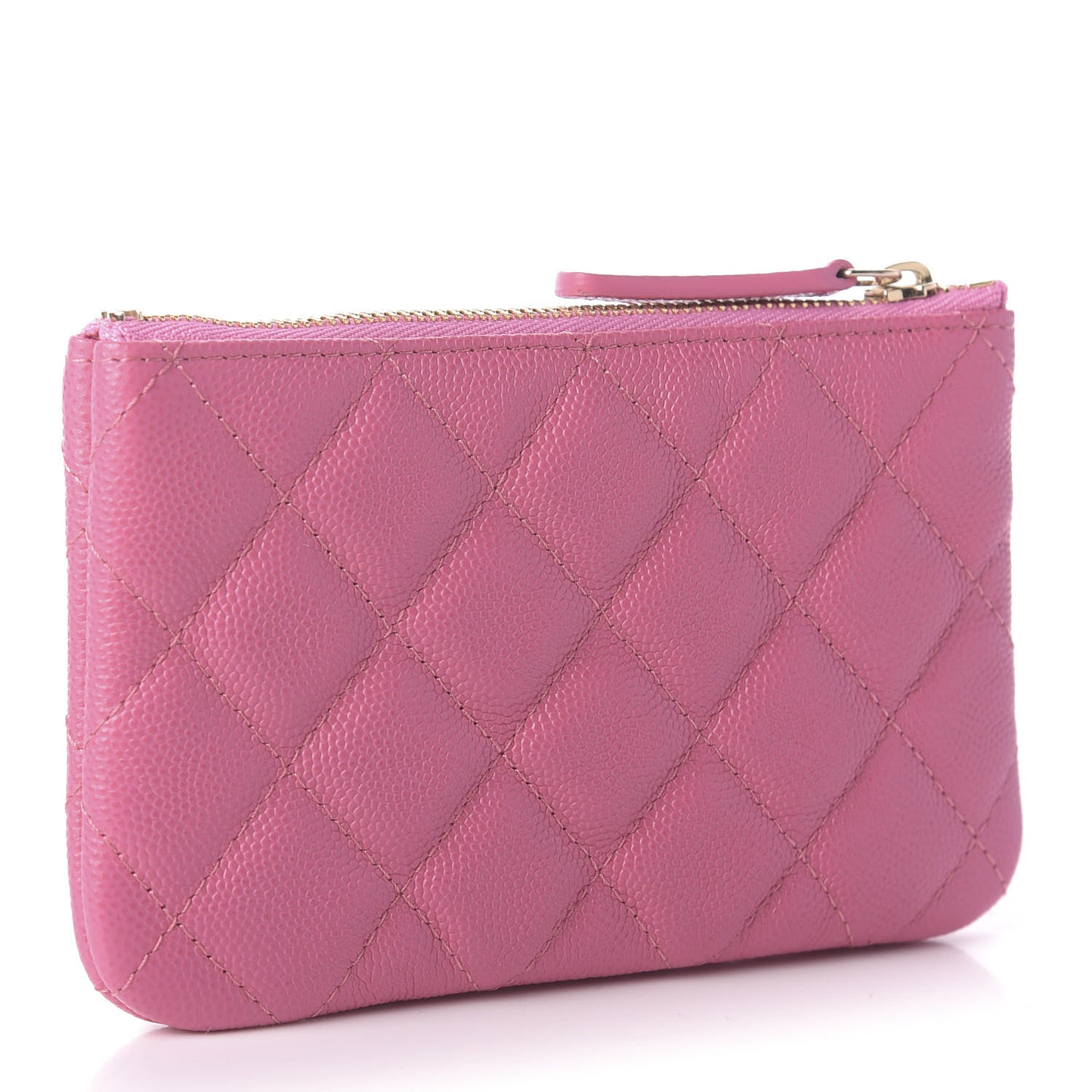 Caviar Quilted Coin Purse Case Pink