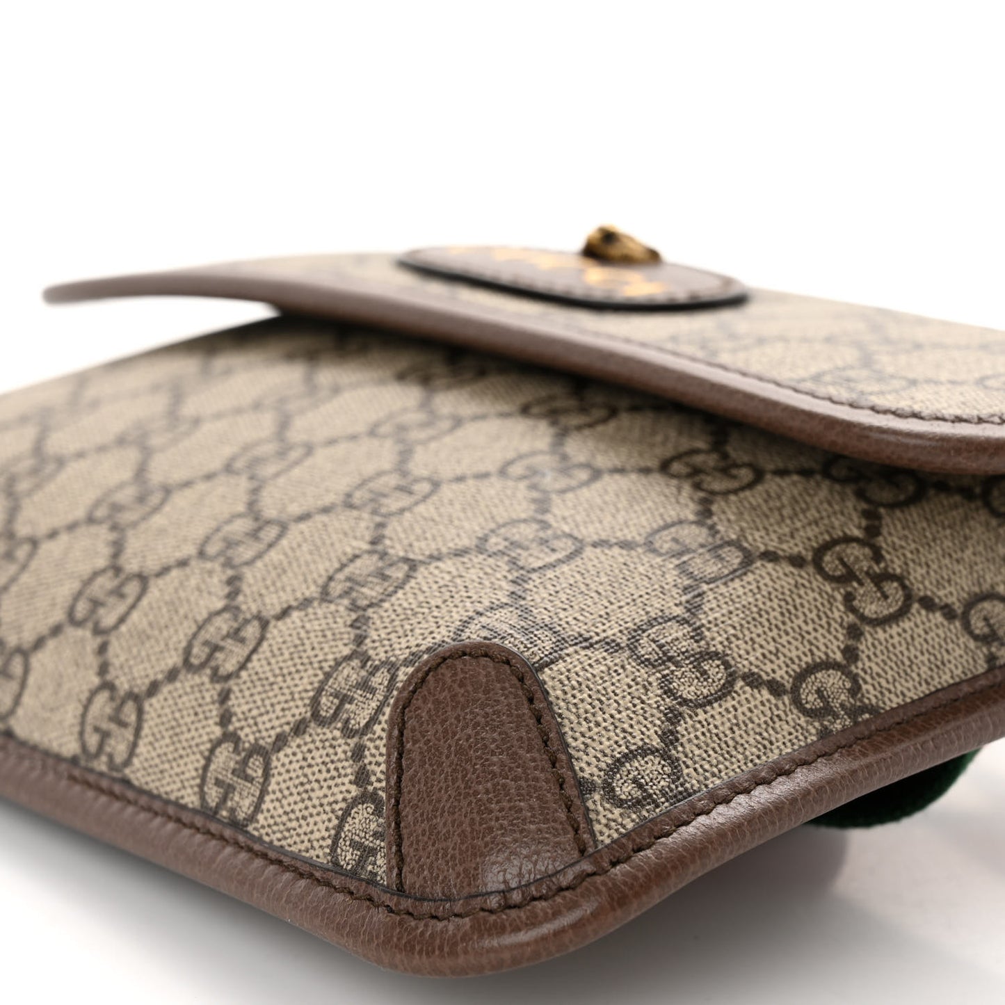 GG Supreme Monogram Neo Vintage Web Belt Bag Brown