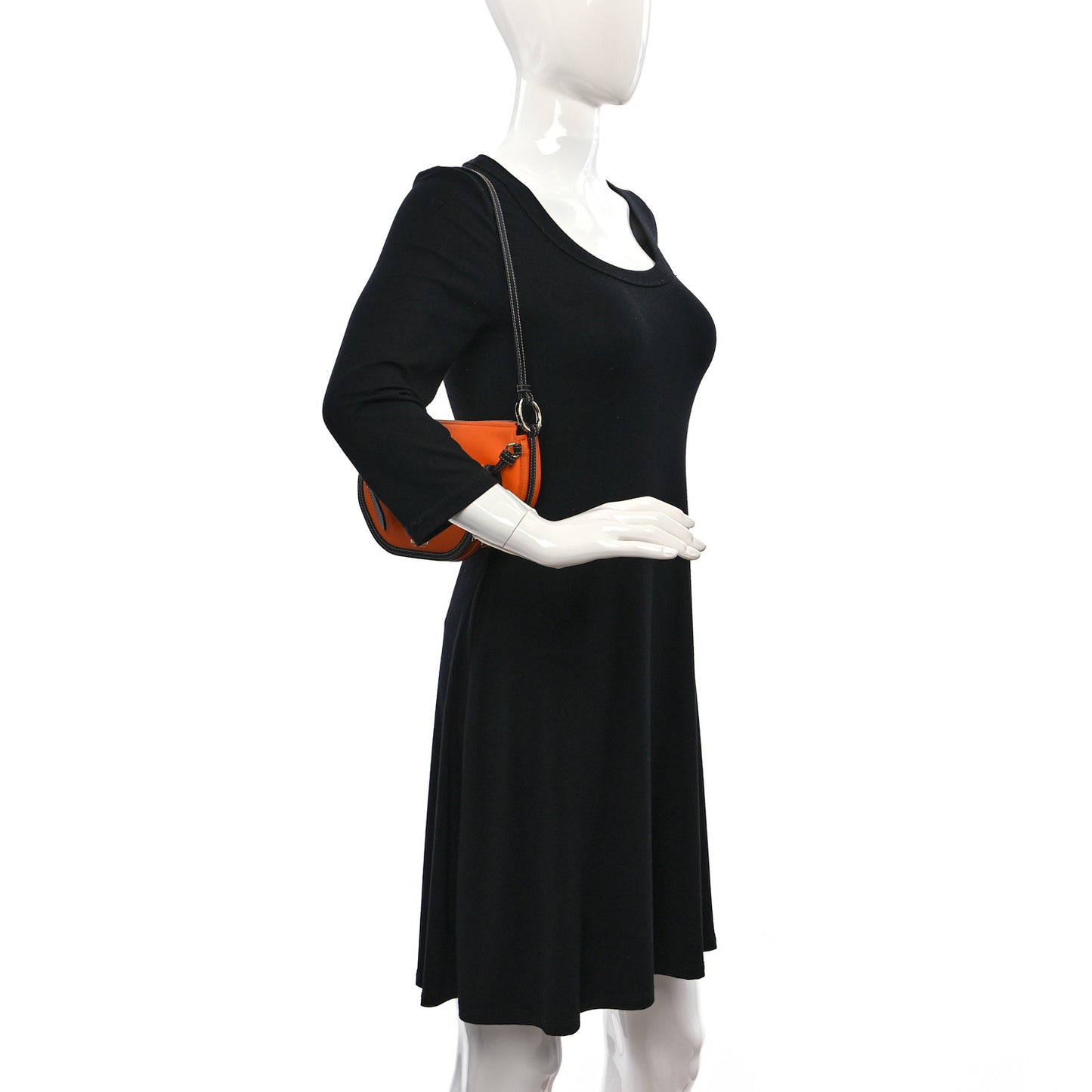 Smooth Calfskin Double Olympia Shoulder Bag Deep Orange